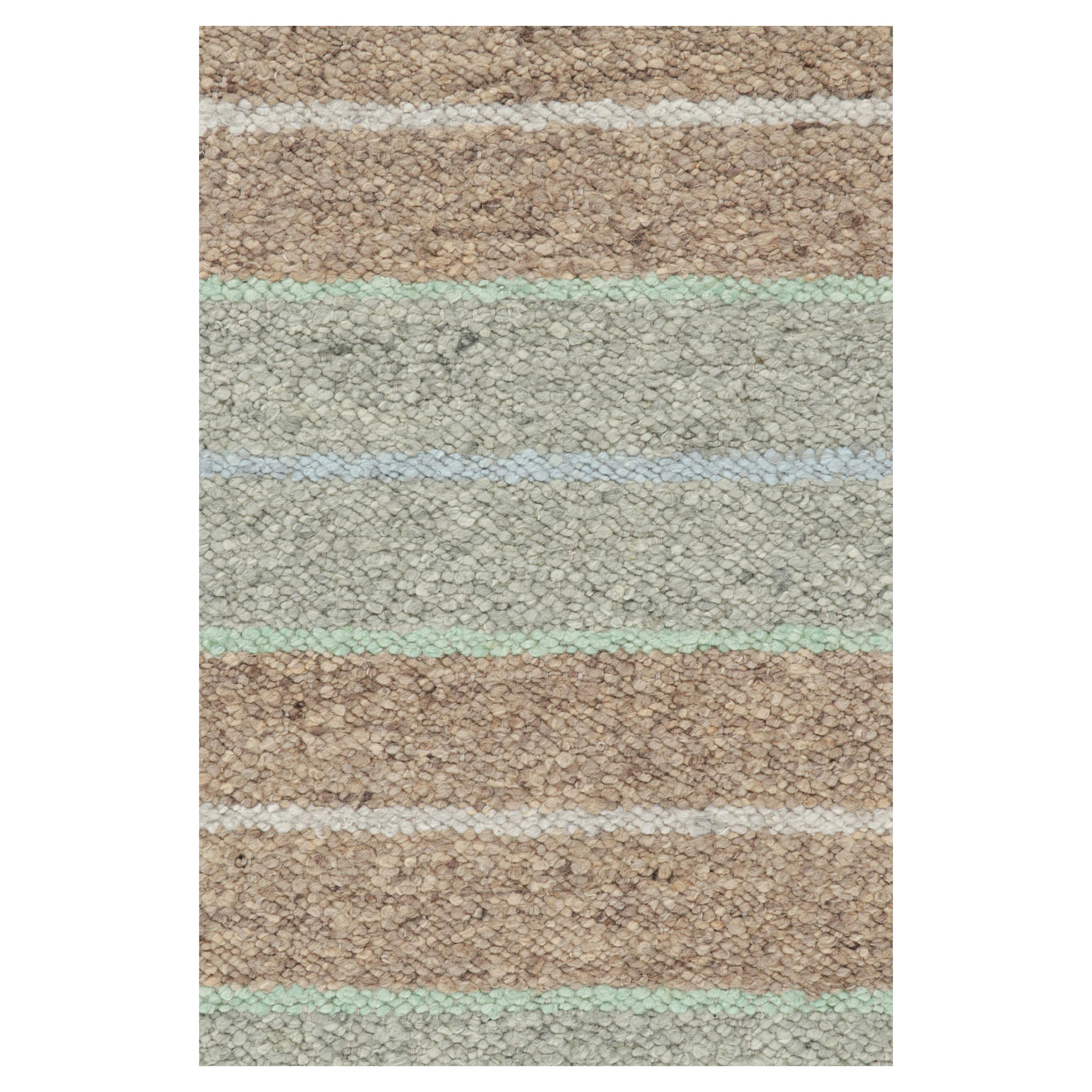 Tessuto a mano abc carpet Tappeto in lana a trama piatta di ispirazione svedese multicolore - 9'2