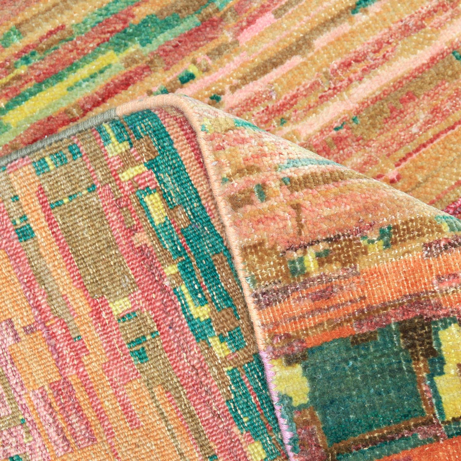 Indian abc carpet Multicolored Alchemy Transitional Wool Runner - 2'1