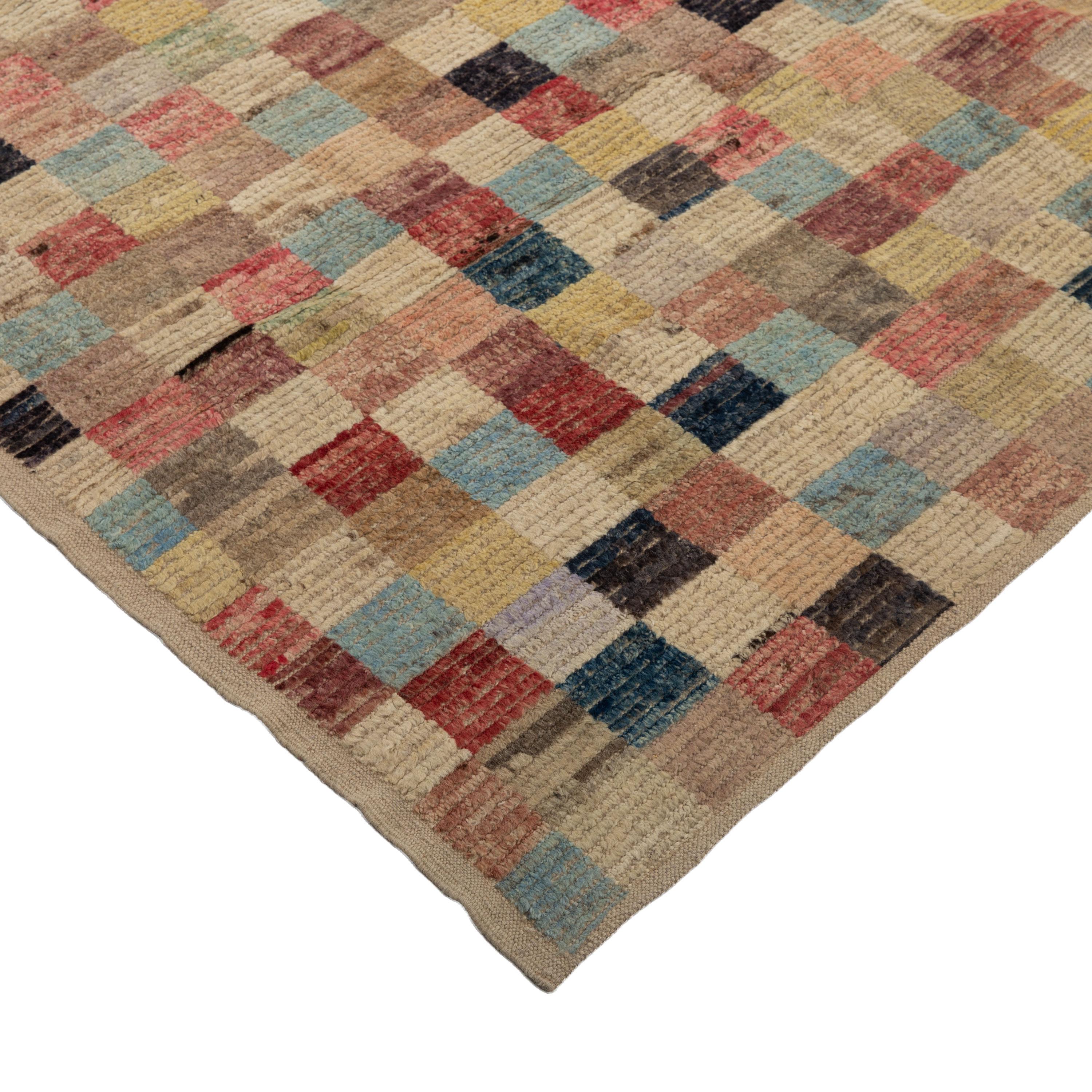 Afghano abc carpet Tappeto Zameen Transitional in lana multicolore - 14'4