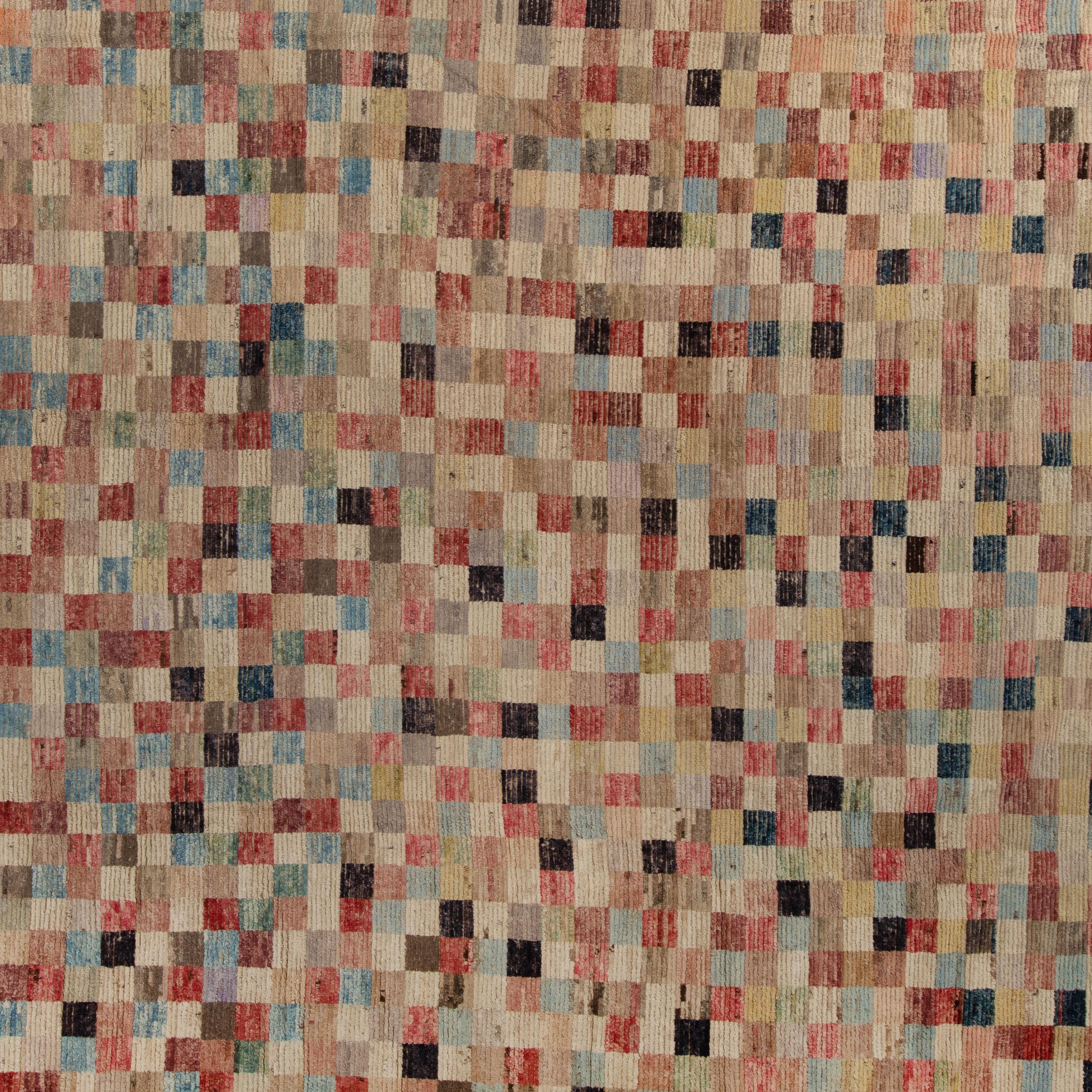 Annodato a mano abc carpet Tappeto Zameen Transitional in lana multicolore - 14'4