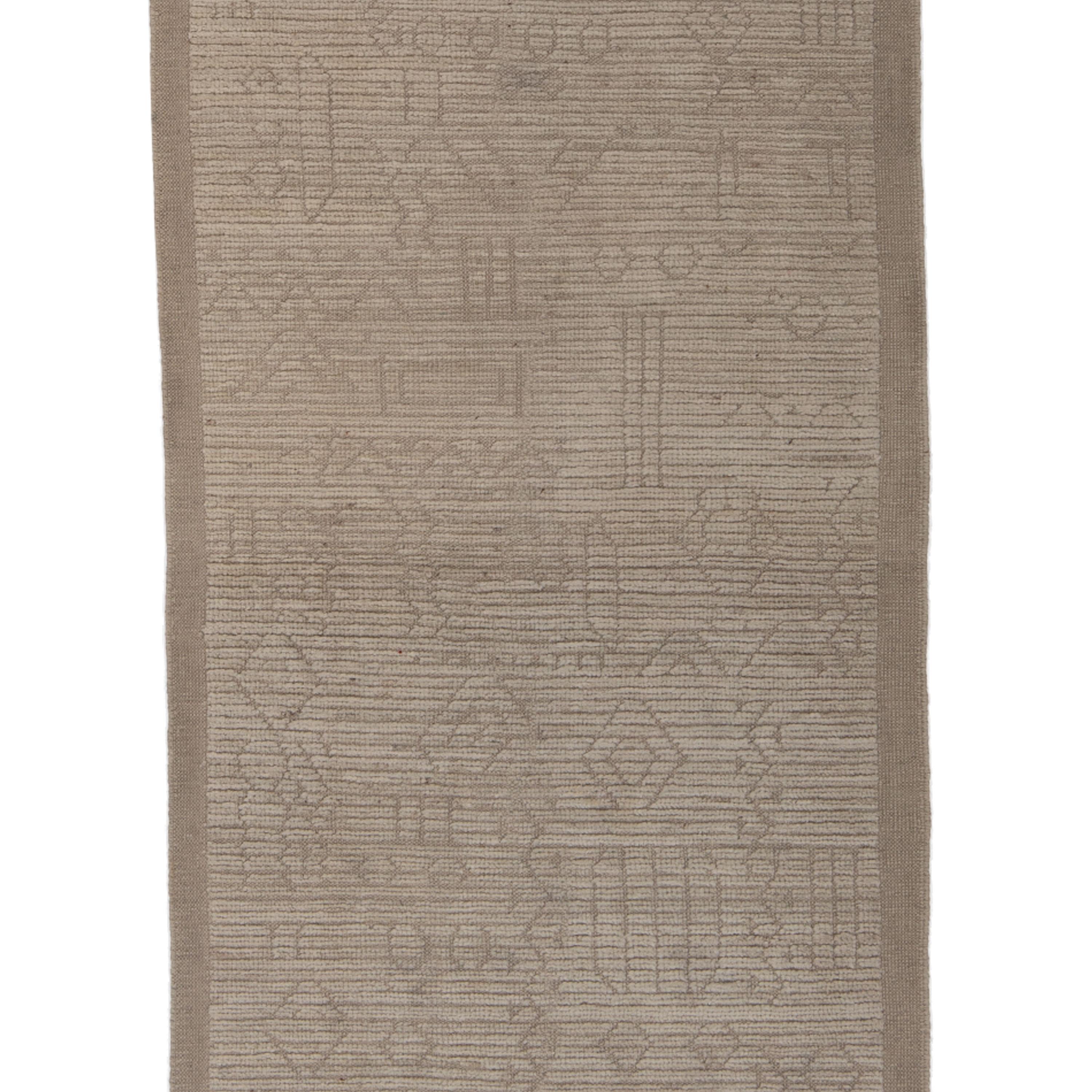abc Teppich natürlicher Zameen Übergangs-Woll-Läufer - 3' x 12'8
