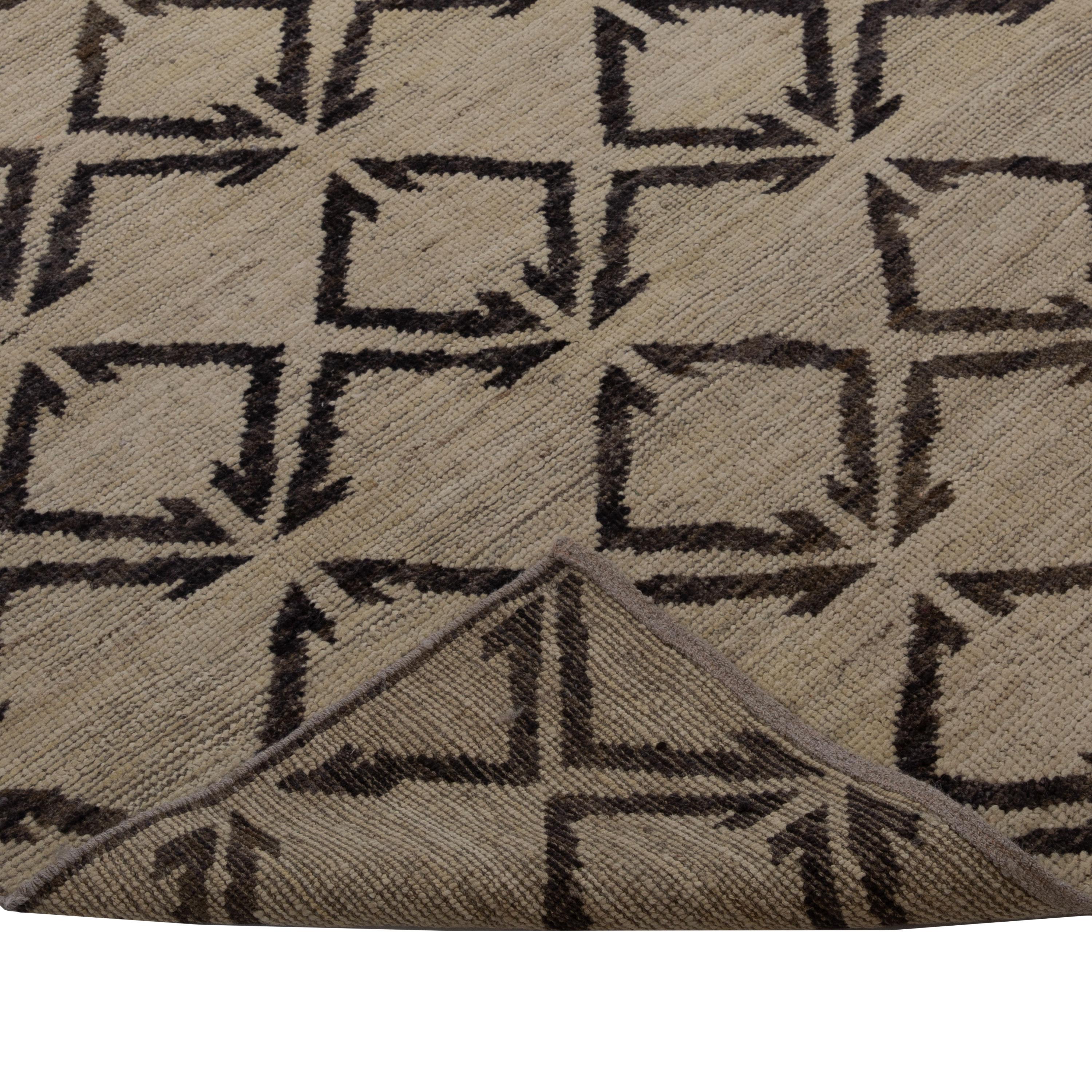 Mid-Century Modern abc carpet Natural Zameen Transitional Wool Runner - 3'7