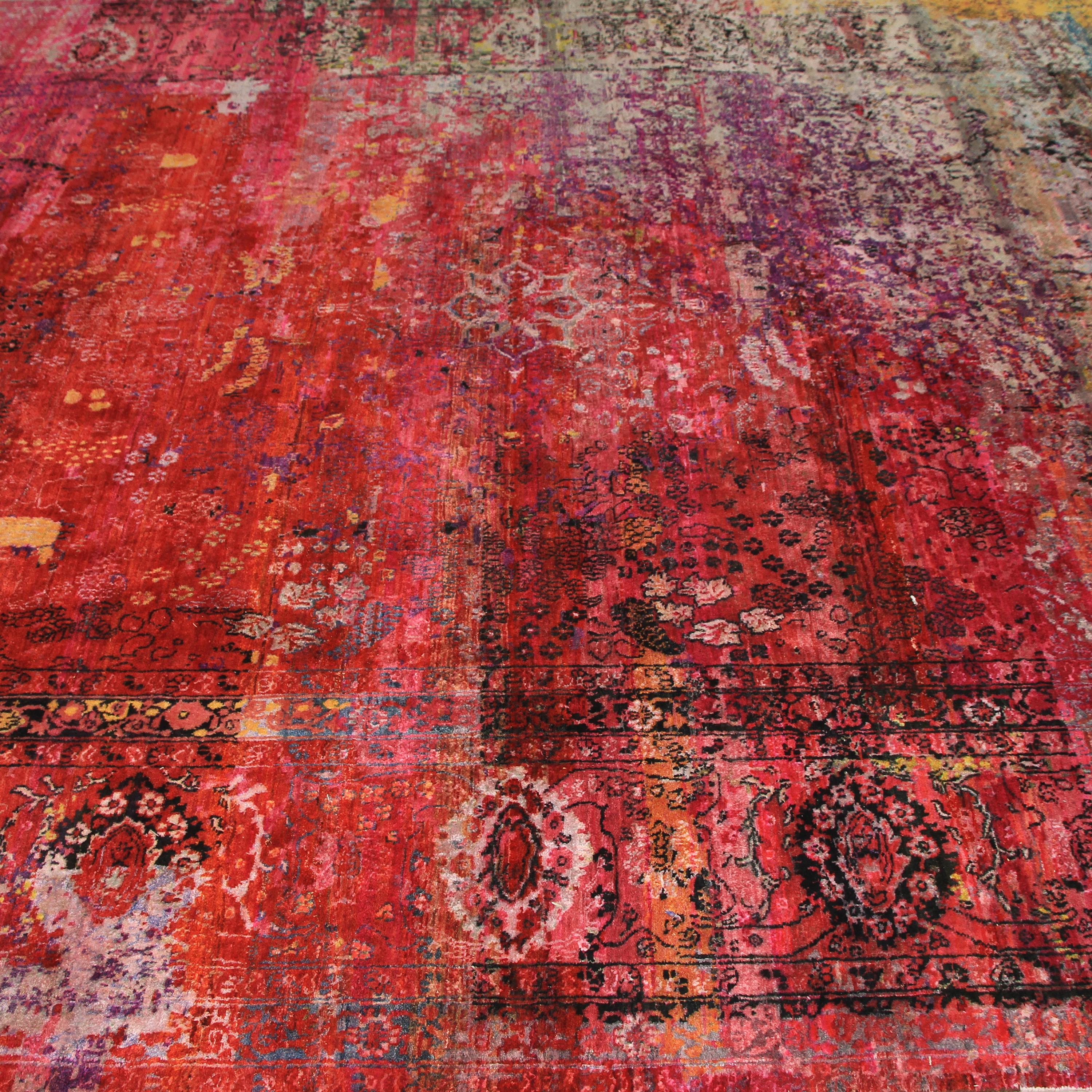 Hand-Knotted abc carpet Pink Alchemy Silk Rug - 8'10