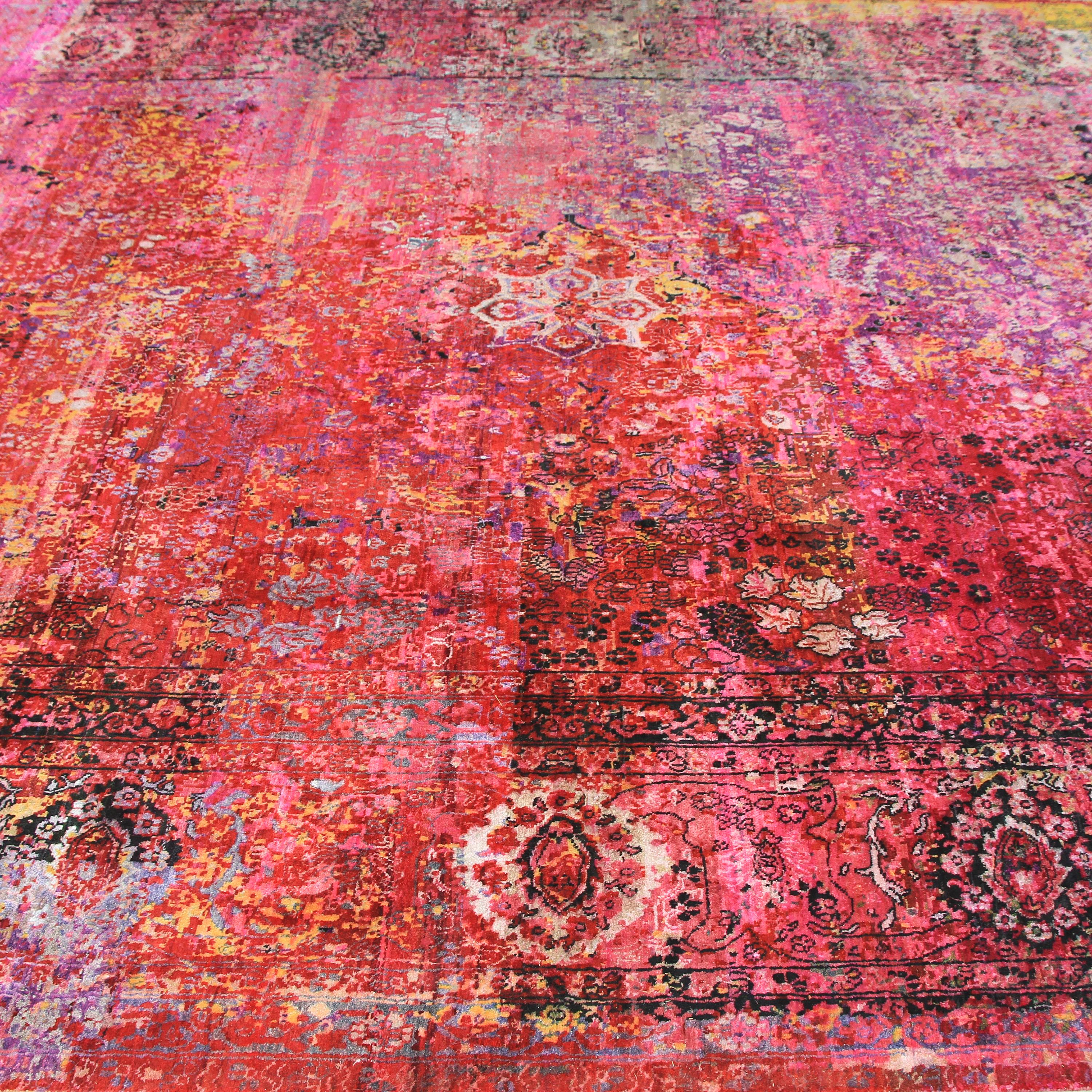 Hand-Knotted abc carpet Pink Alchemy Silk Rug - 9'11