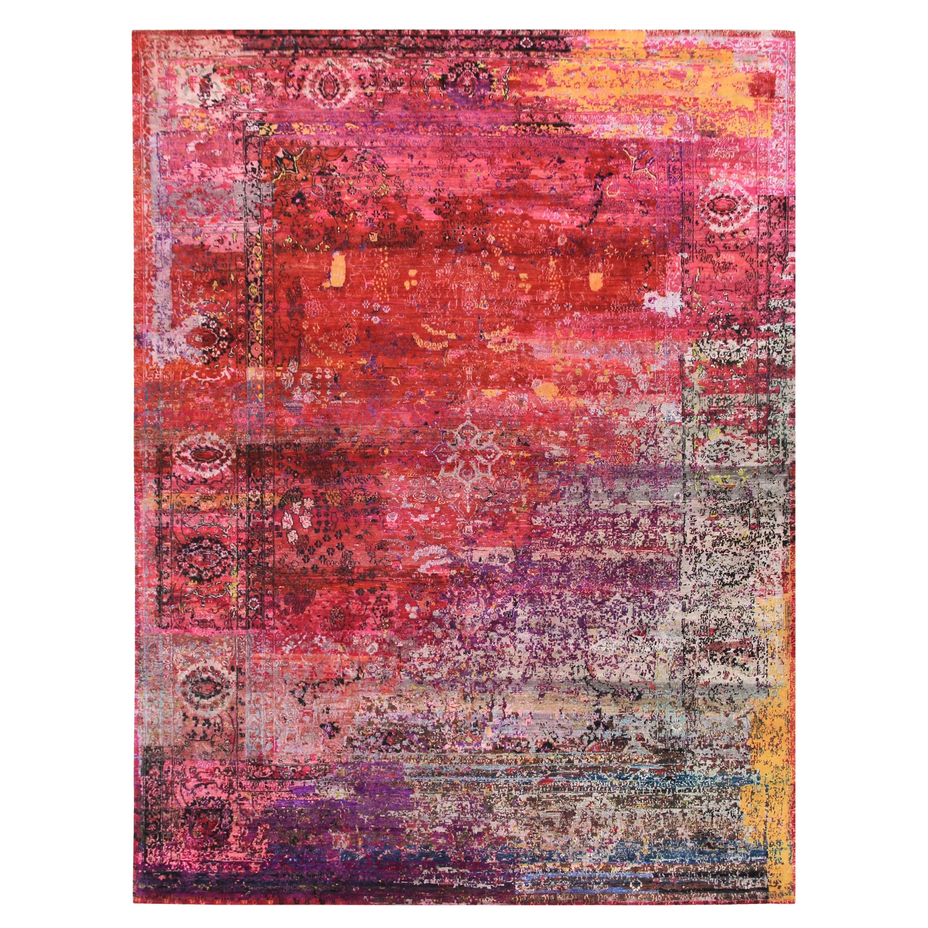 abc carpet Pink Alchemy Silk Rug - 9'11" x 14'2"
