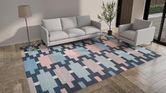 abc carpet Pink & Blue Swedish Inspired Wool Rug - 9'3" x 12'3"