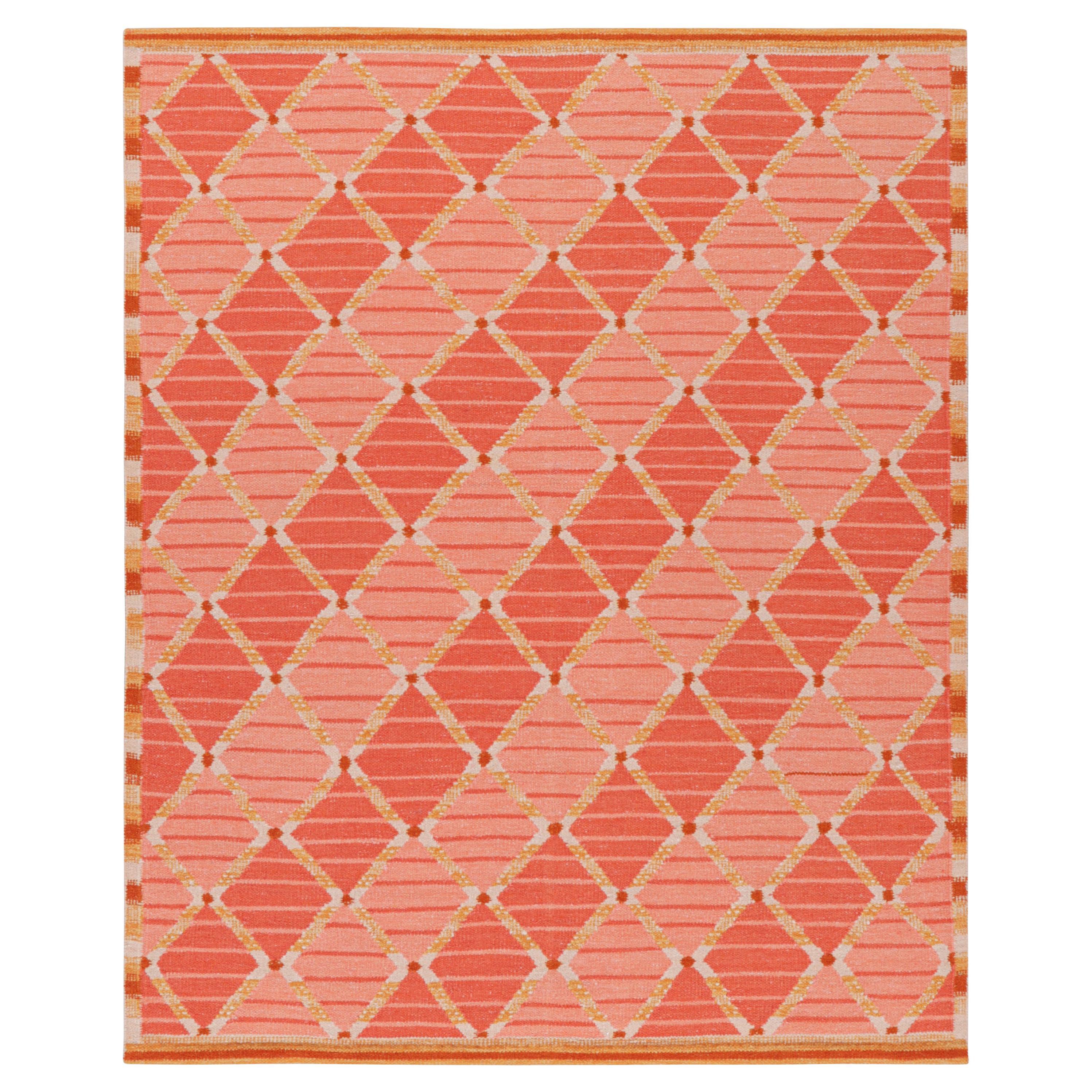 abc carpet Pink Swedish Inspired Flatweave Wool Rug - 8'3" x 10'1"