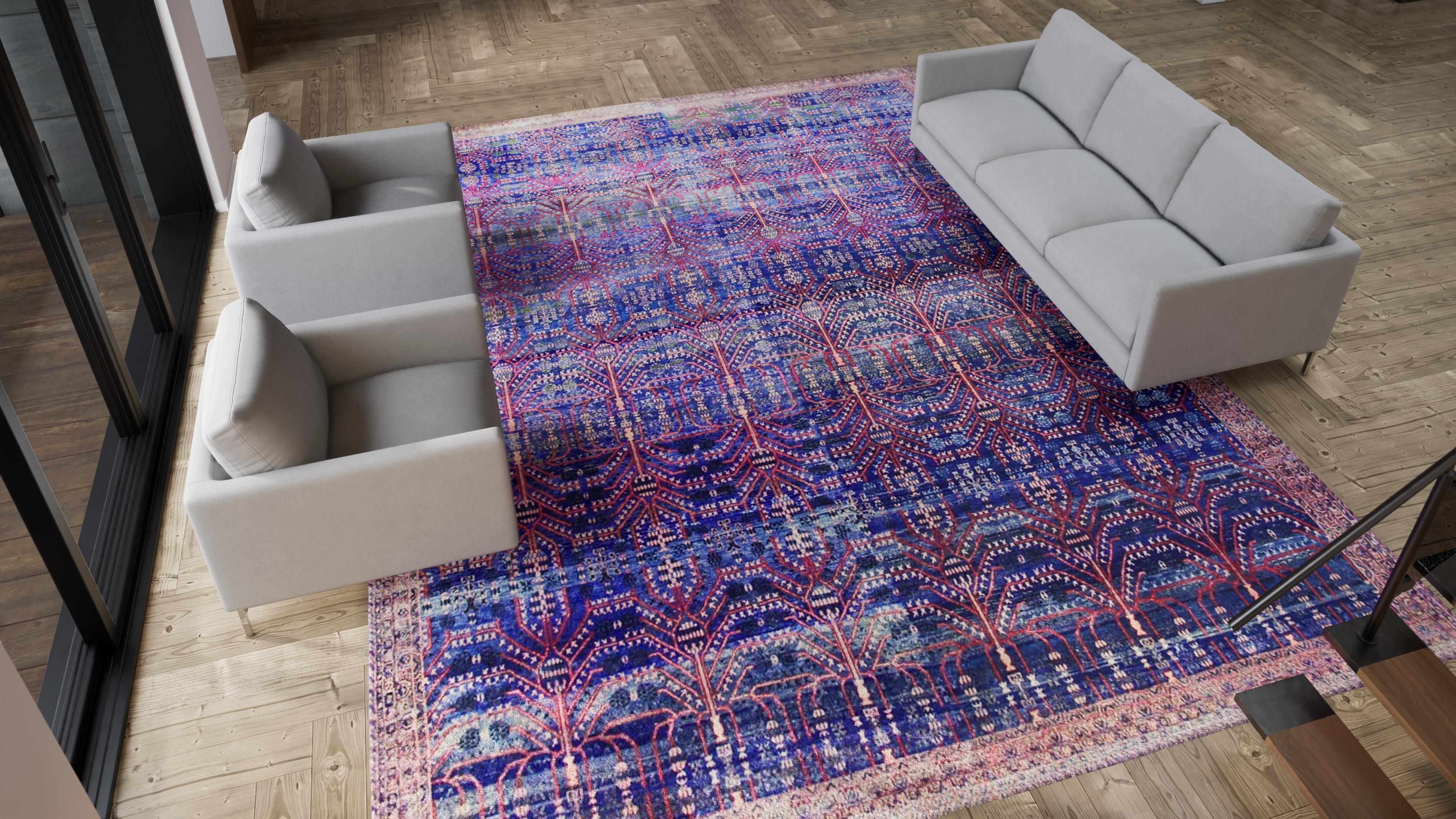 Agra abc carpet Purple Alchemy Tappeto transitorio in misto lana e seta - 11'8