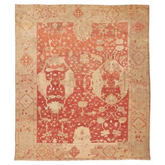 abc carpet Red Antique Turkish Oushak Rug - 10'1" x 12'9"