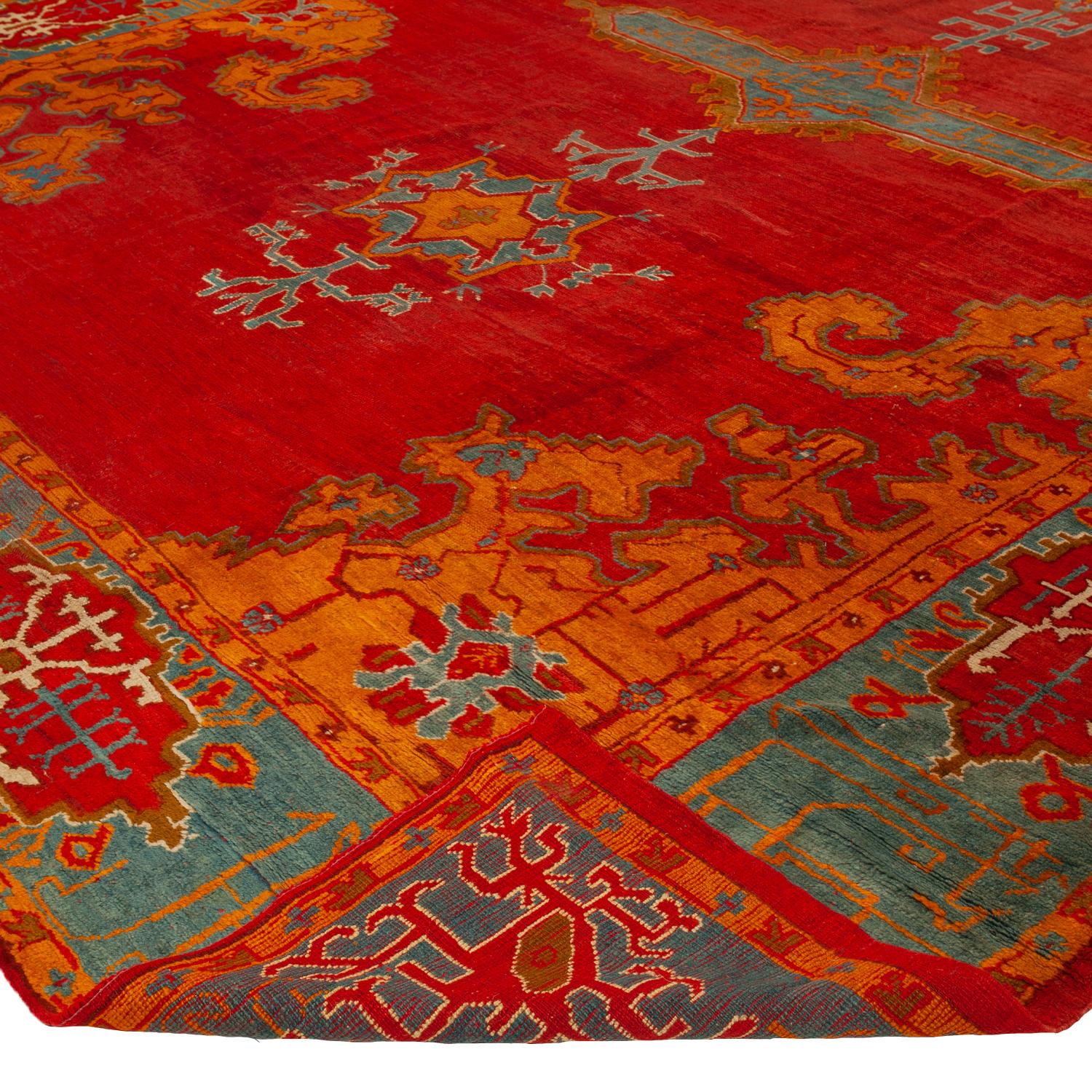 Turkish abc carpet Red Vintage Traditional Anatolian Wool Rug - 12