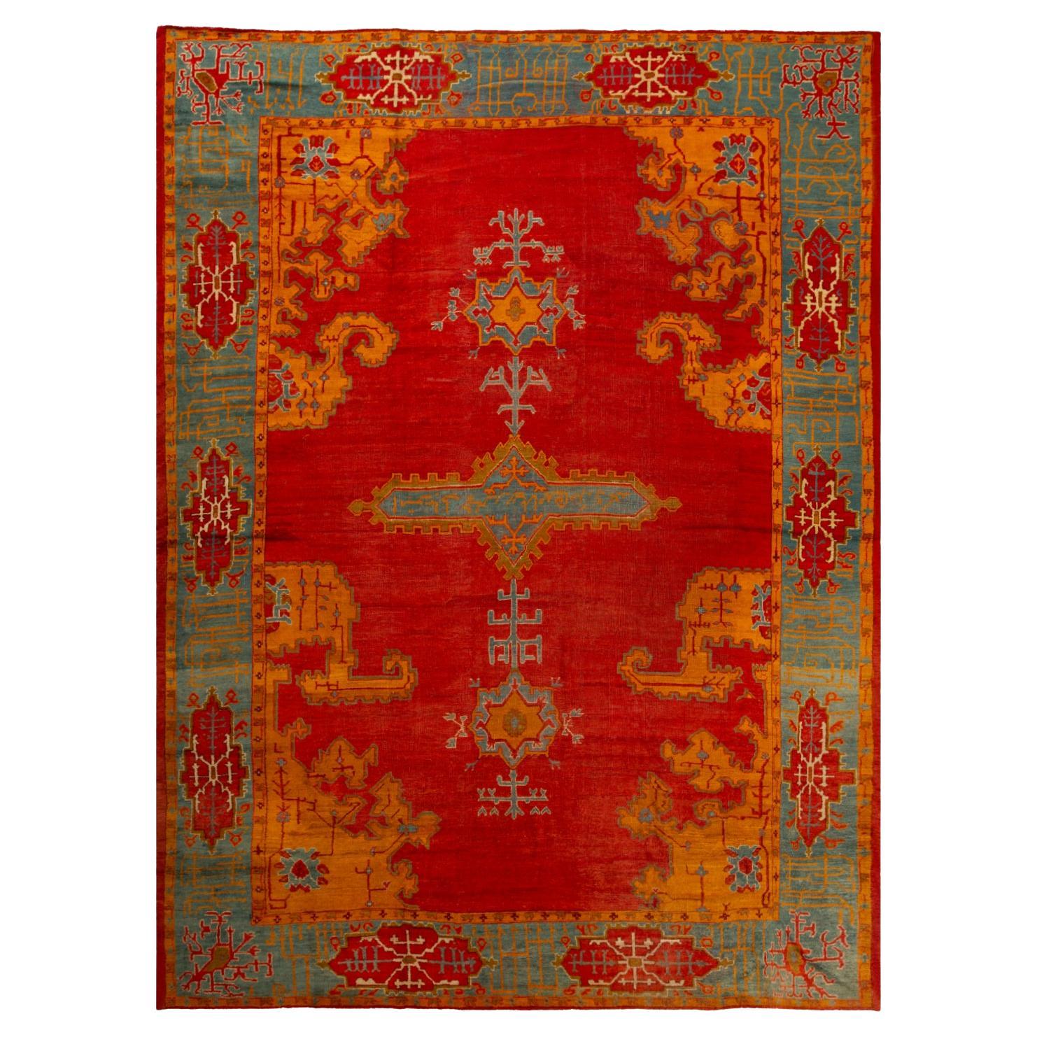 abc carpet Red Vintage Traditional Anatolian Wool Rug - 12" x 16'4" For Sale