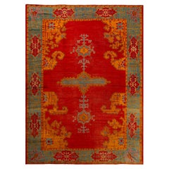 abc carpet Red Retro Traditional Anatolian Wool Rug - 12" x 16'4"