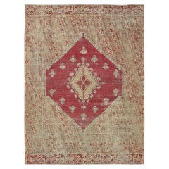 abc carpet Red Vintage Tradtional Konya Wool Rug - 9'1" x 12'2"