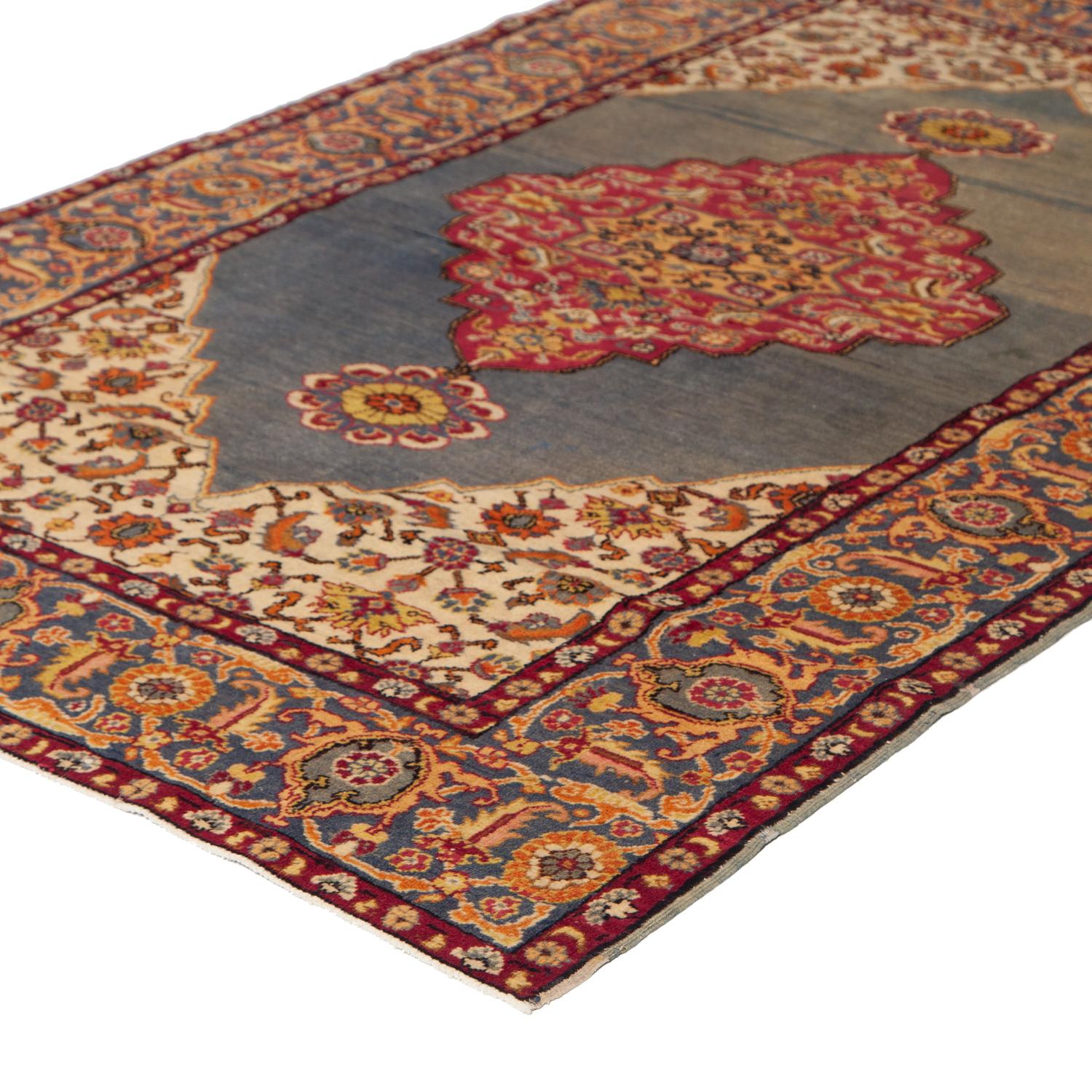 Tribal abc carpet Vintage Traditional Anatolian Wool Rug - 3'11