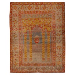 Vintage Traditional Anatolian Wool Rug - 4'5" x 5'4"