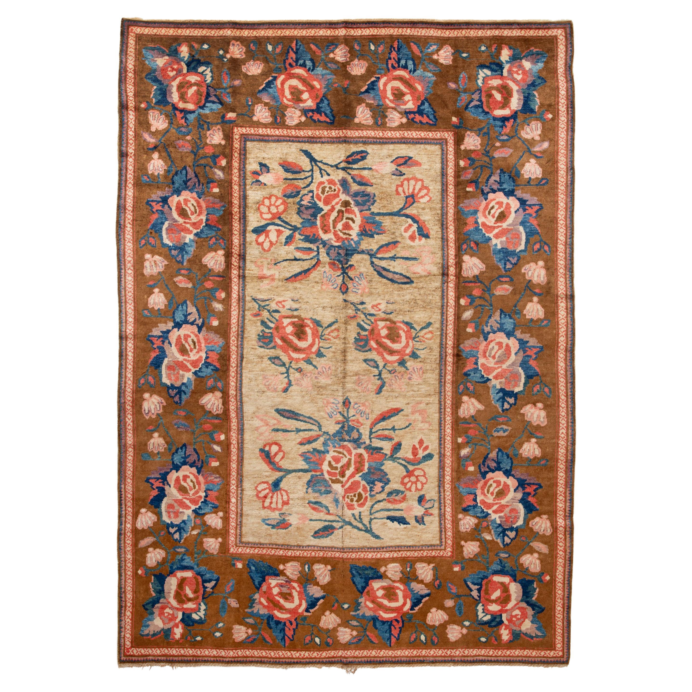 abc carpet Vintage Traditional Karabagh Rug - 8' x 11'9" For Sale