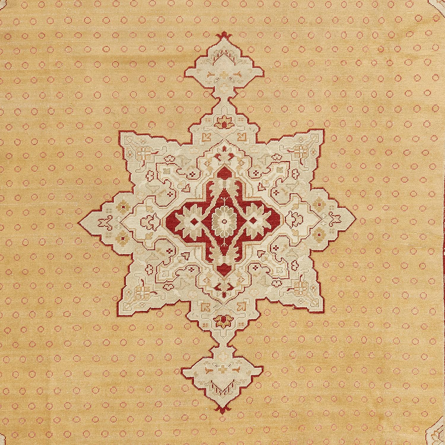 abc carpet Yellow Vintage Turkish Oushak Wool Rug - 9'9
