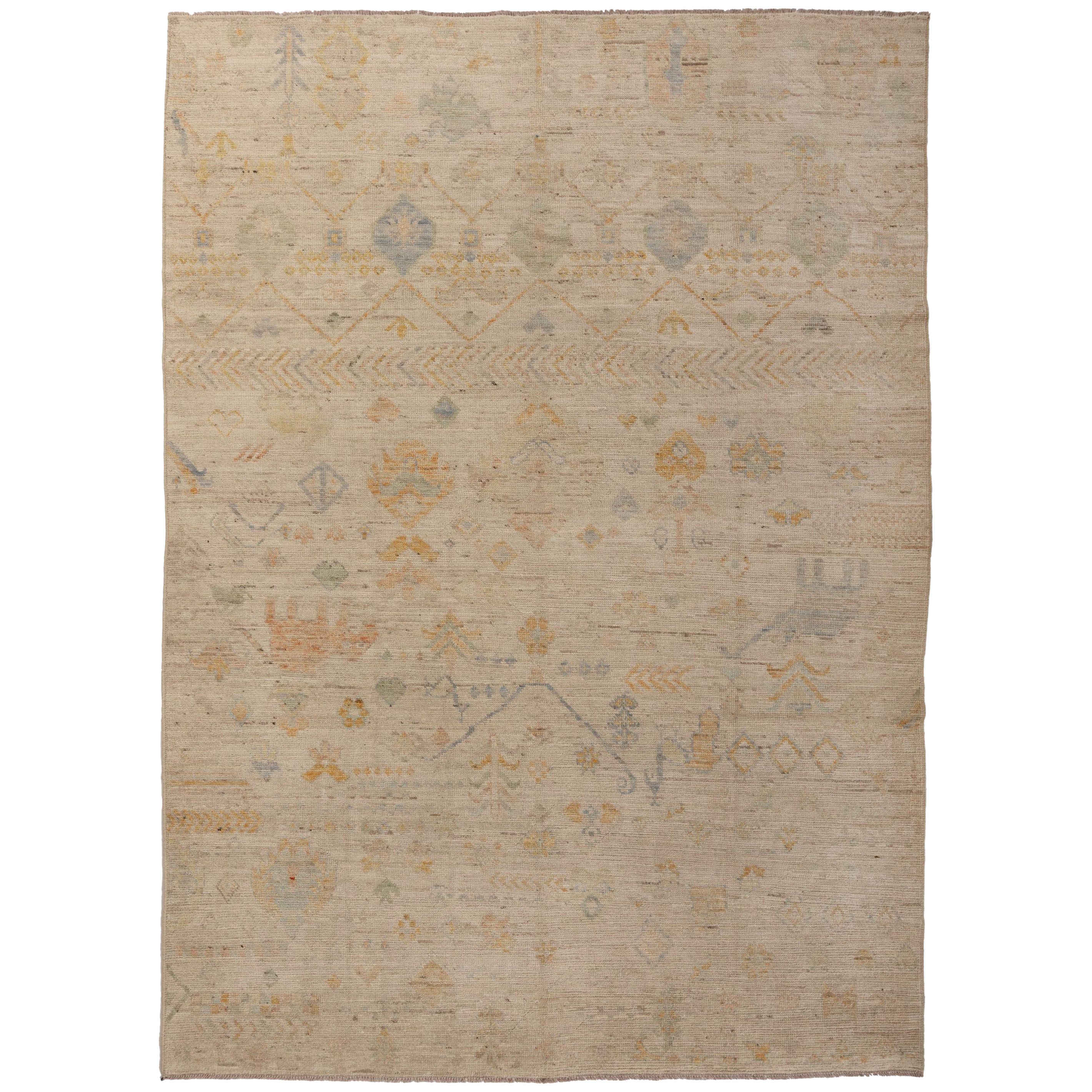 Abc Teppich Zameen Mehrfarbiger moderner geblümter Wollteppich - 6'11" x 9'10"