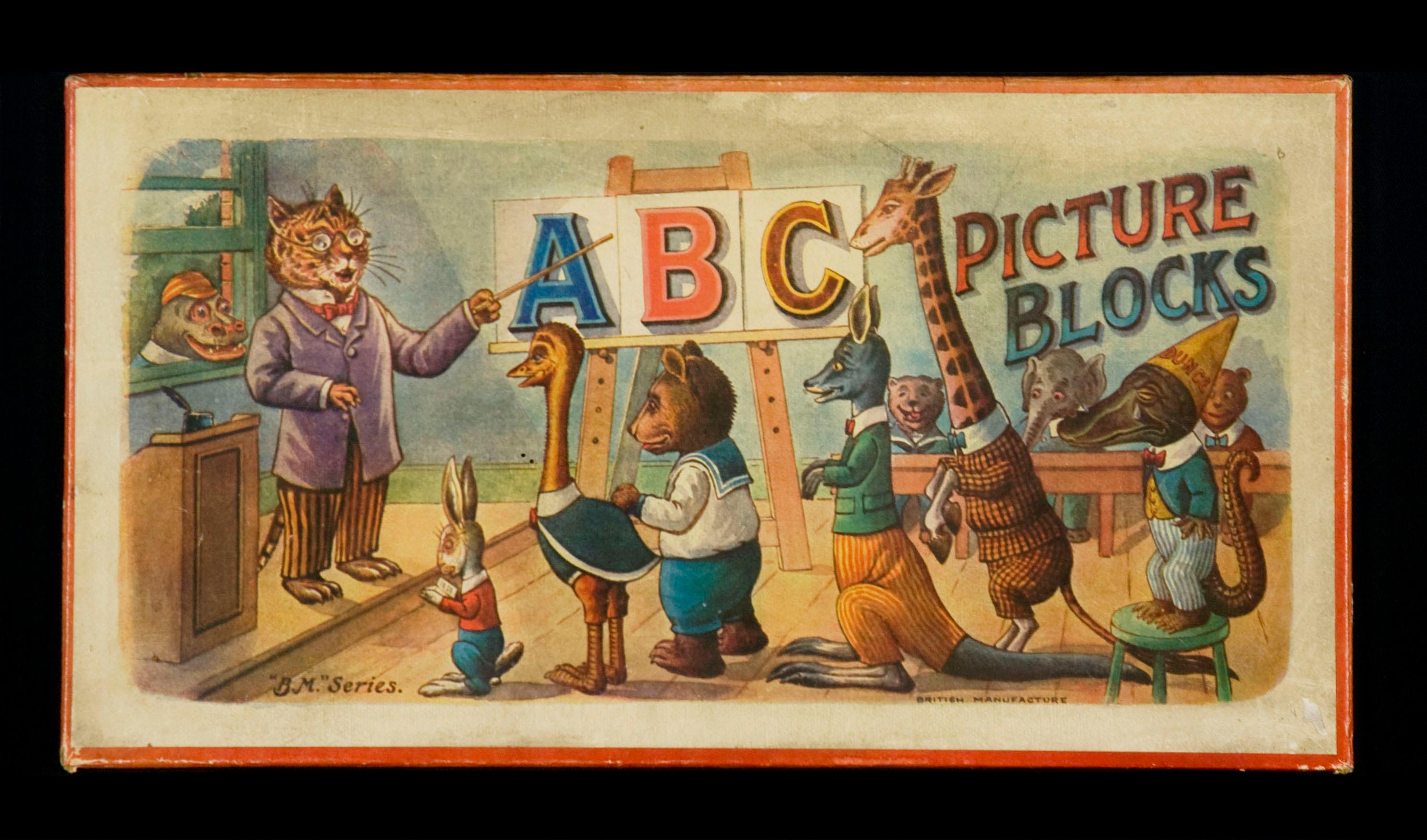 XIXe siècle Game d'apprentissage ABC à blocs de photos en vente