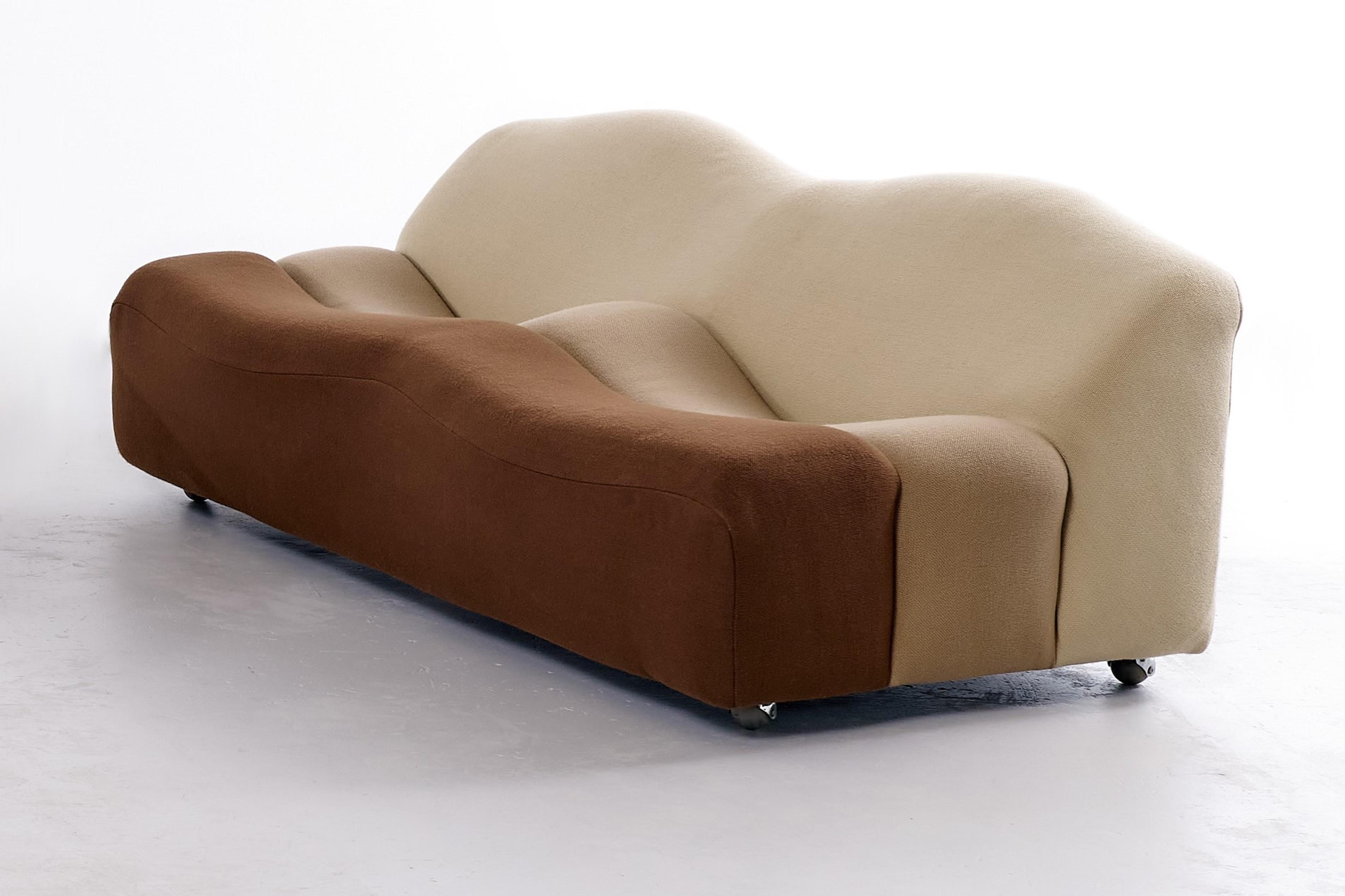 The ABCD sofa, designed by Pierre Paulin in 1968, is indeed a remarkable piece of furniture that exemplifies his innovative and forward-thinking approach to design. This sofa is highly distinctive and stands out due to its unique and unconventional