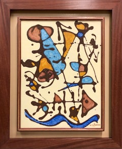 Used Colorful Contemporary Moroccan Abstract Painting - Untitled II 