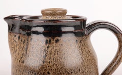 Abdo Nagi Oatmeal Glazed Studio Pottery Stoneware Jug & Cover