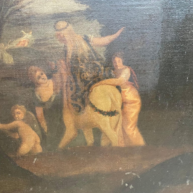 19th Century Italian Large Mythological Painting Abduction of Europa  For Sale 3