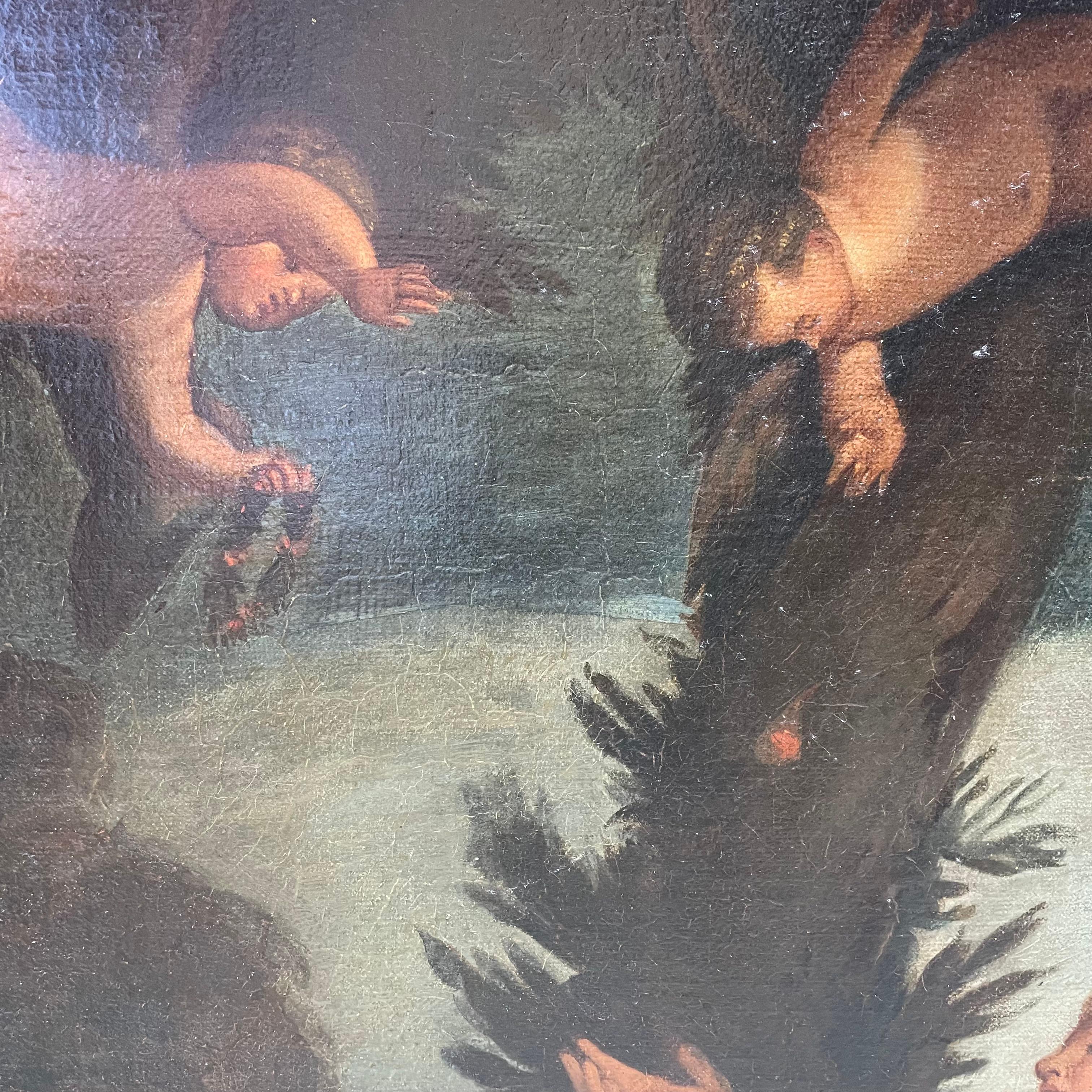 Großes italienisches mythologisches Gemälde der Abduction von Europa aus dem 19. Jahrhundert  im Angebot 4