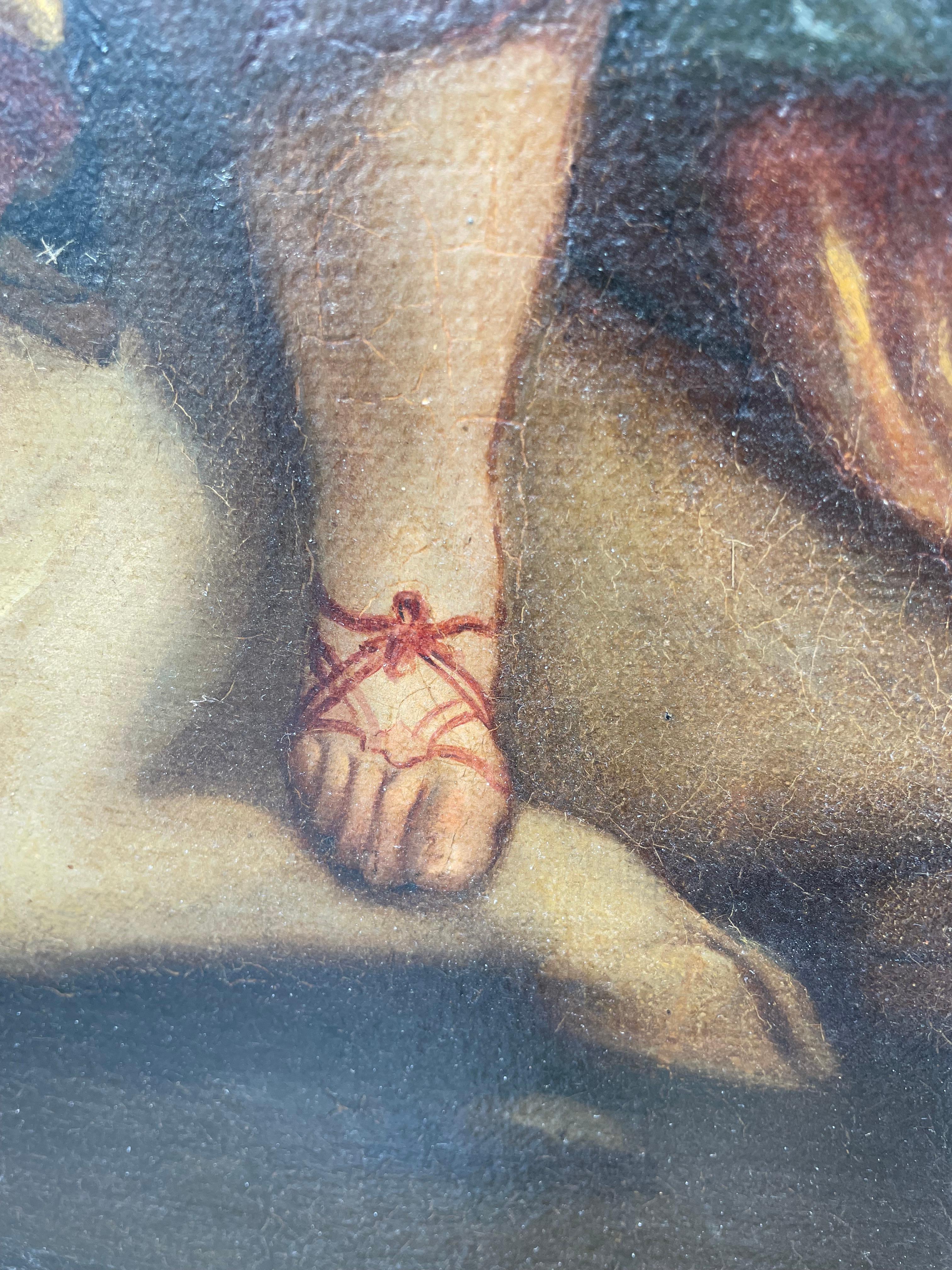 19th Century Italian Large Mythological Painting Abduction of Europa 3