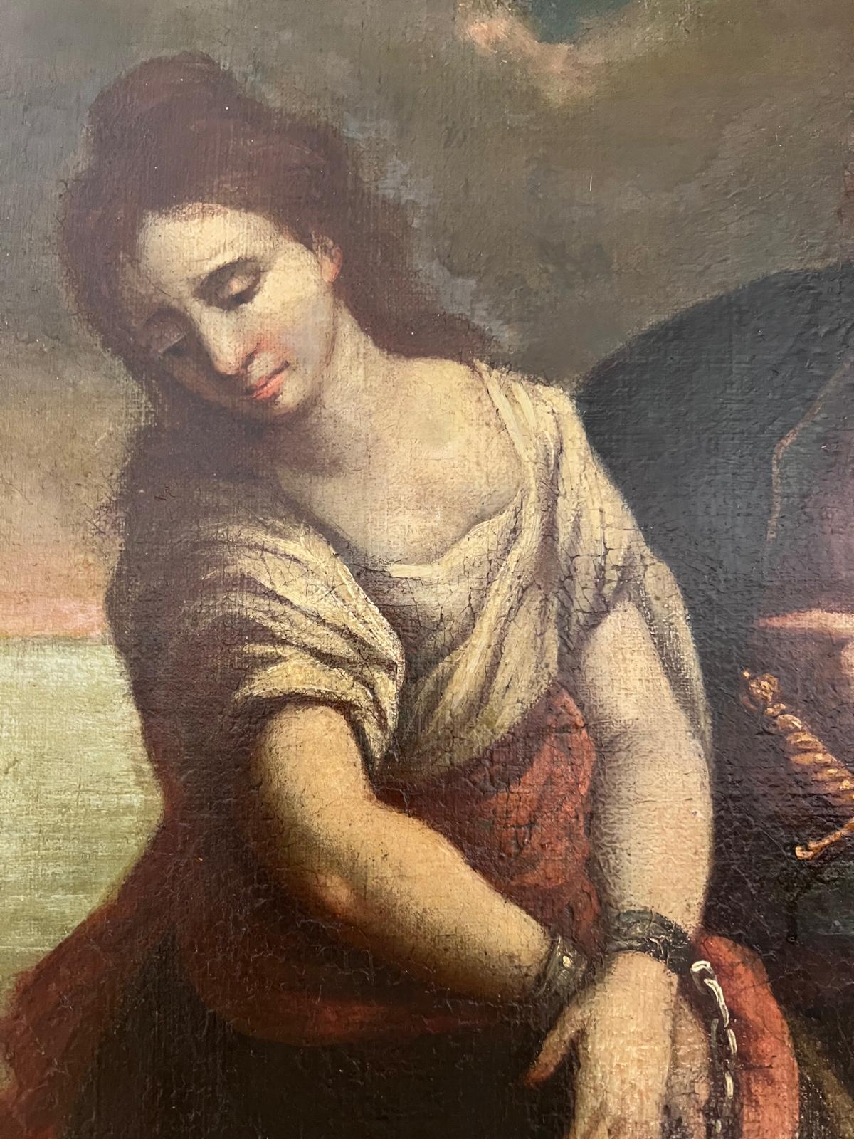 “Abduction of Roxelana-future wife of Sultan Suleiman” Oil on Canvas ca 1680 For Sale 5