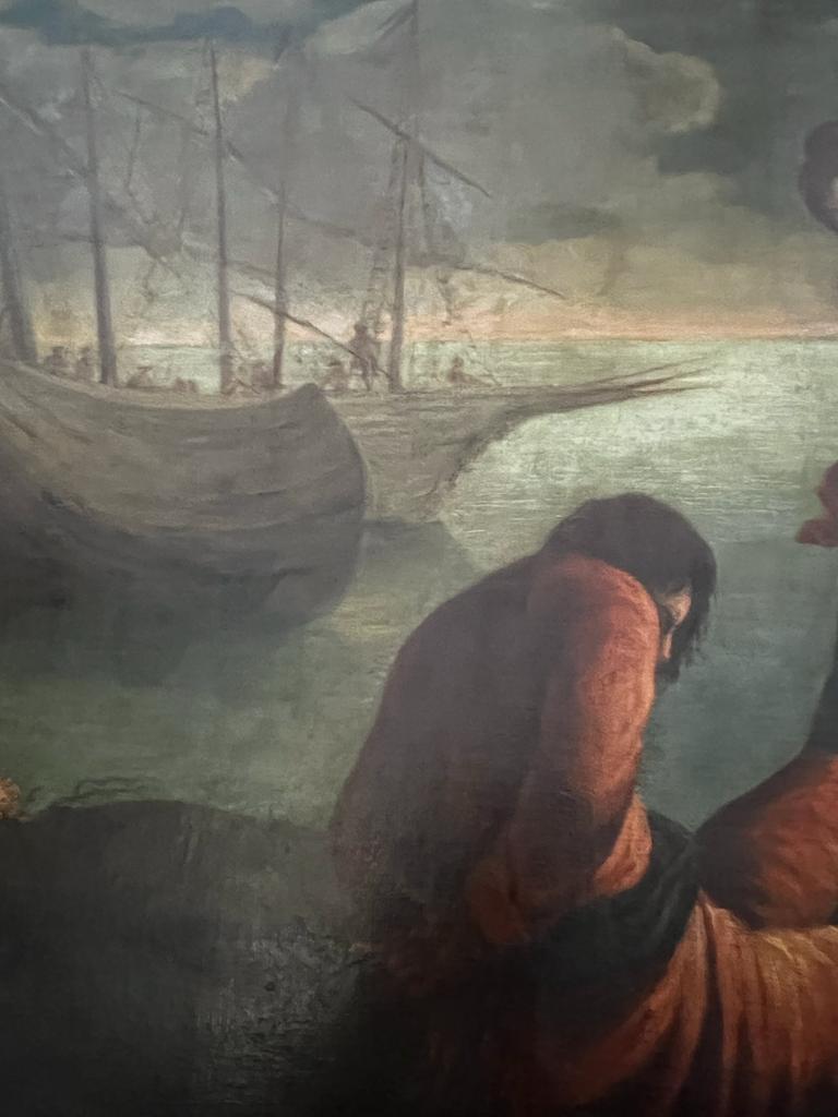 Dutch “Abduction of Roxelana-future wife of Sultan Suleiman” Oil on Canvas ca 1680 For Sale