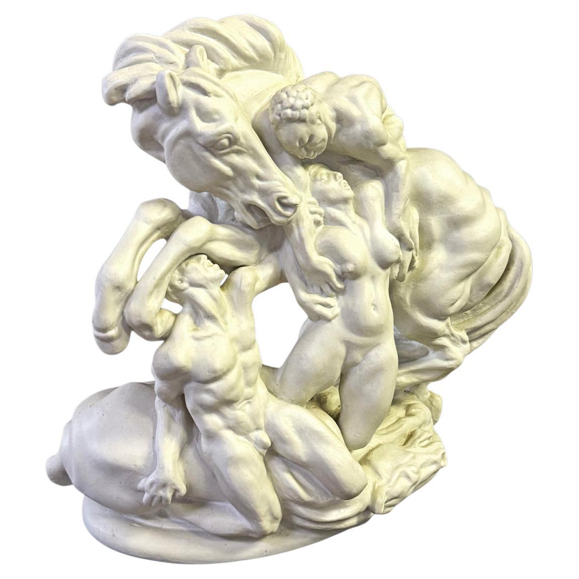 "L'enlèvement des Sabines", rare sculpture Art nouveau/Art déco, Danemark