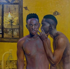 Banuso (Safe Space) - Contemporáneo Siglo XXI, Expresionista, Hombres, Tono Tierra