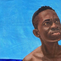 Help is Coming Oil Painting on Canvas, Realist, 21st Century, Unframed