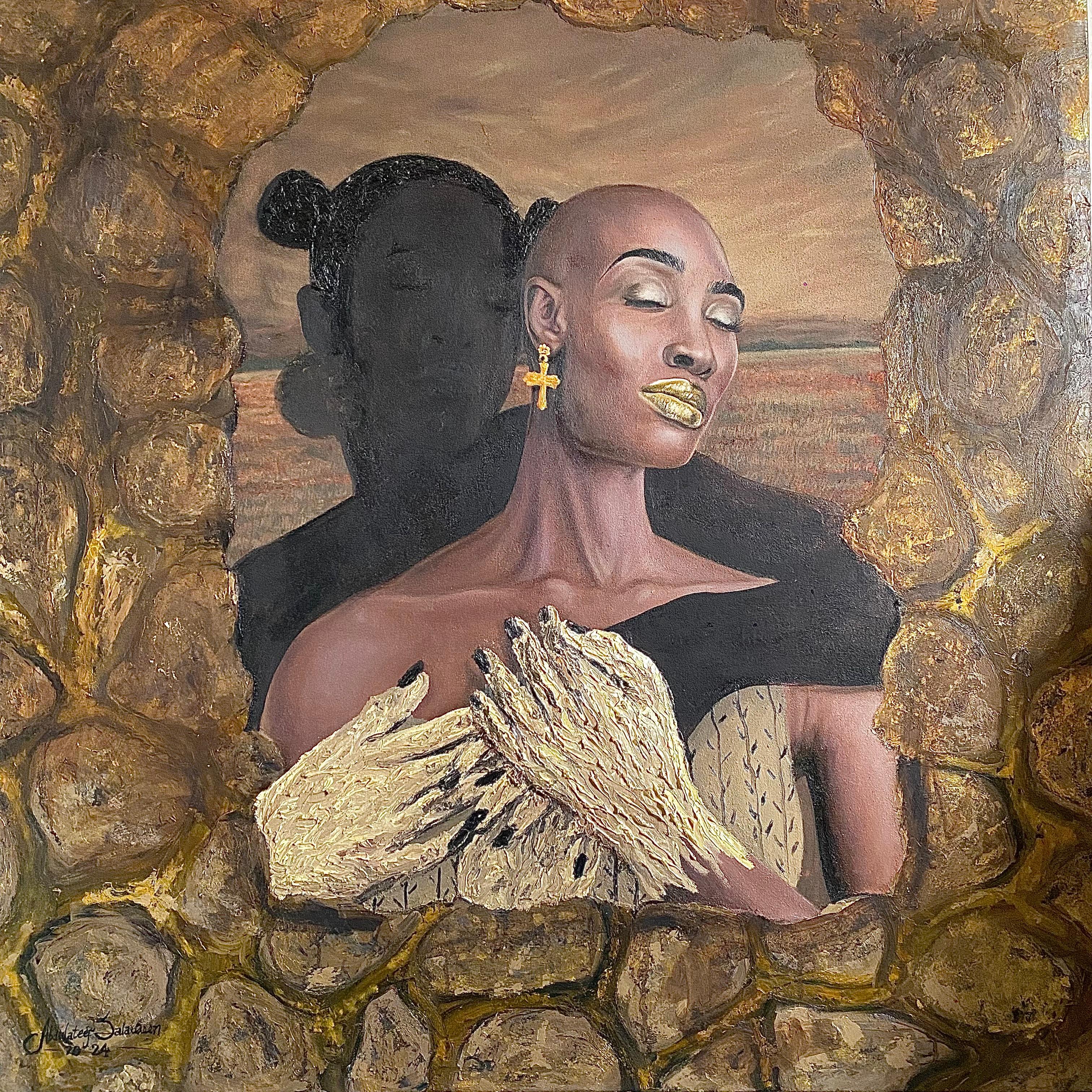 Sostener sombras - Siglo XXI, Contemporáneo, Figurativo, Retrato, Mujer moderna