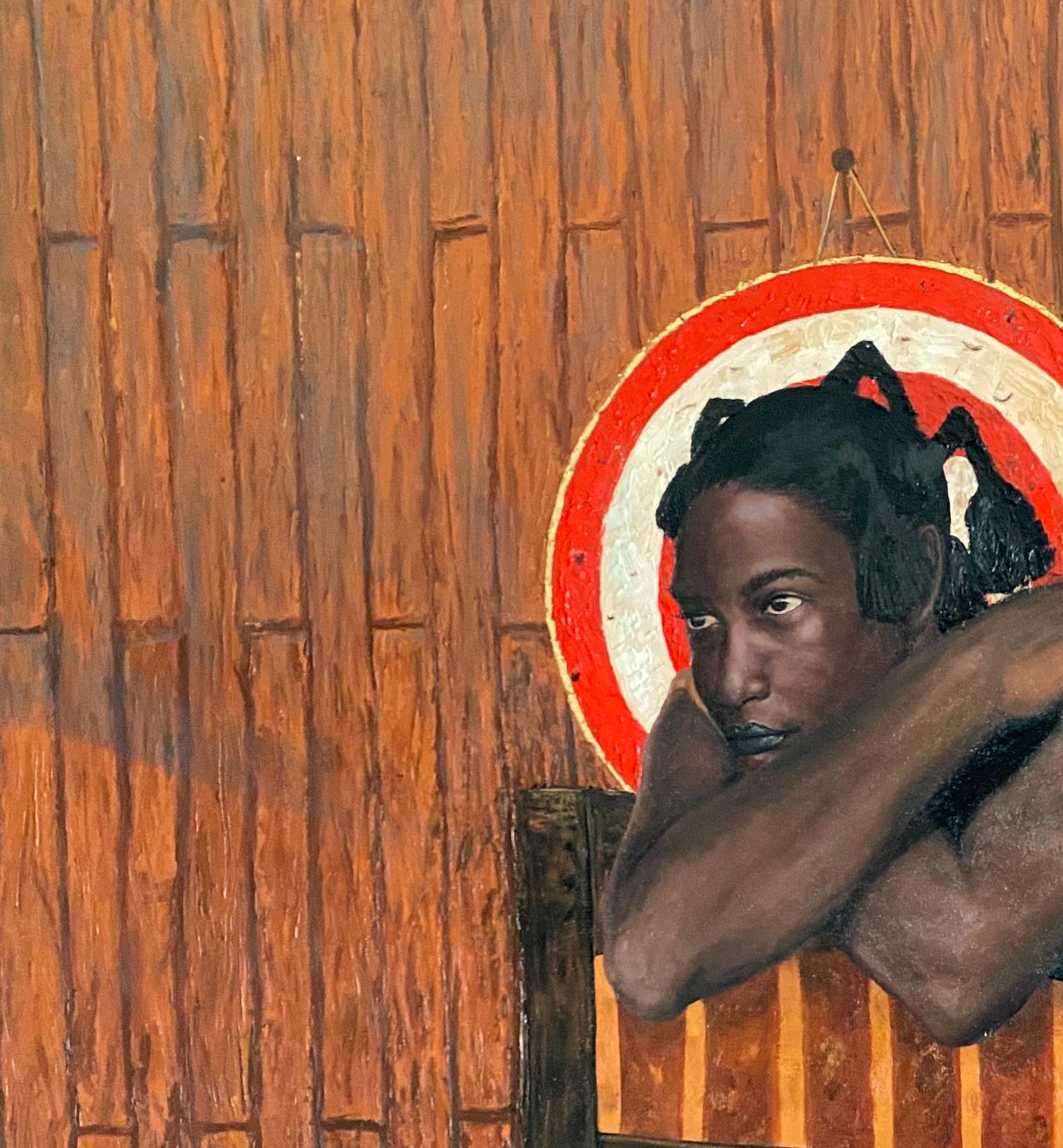 How Did We Get Here? - 21st Century, Contemporary, Figurative, Portrait, Modern - Painting by Abdulateef Salaudeen