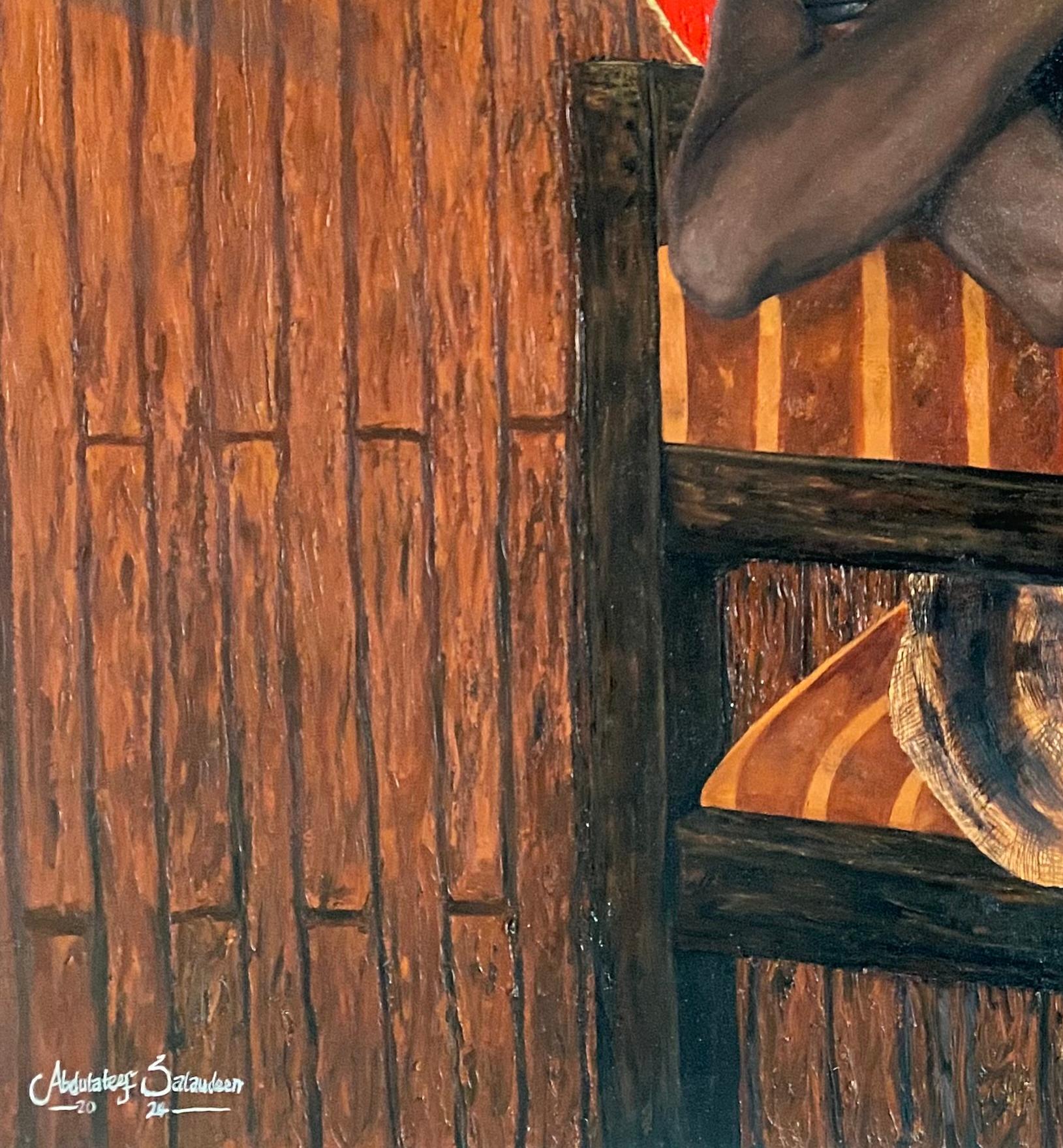Shipping Procedure
Ships in a well-protected tube from Nigeria
This work is unique, this is not a print or other type of copy.
Accompanied by a Certificate of Authenticity. (Issues by the Gallery)

About Artist
Abdulateef Salaudeen is a practicing