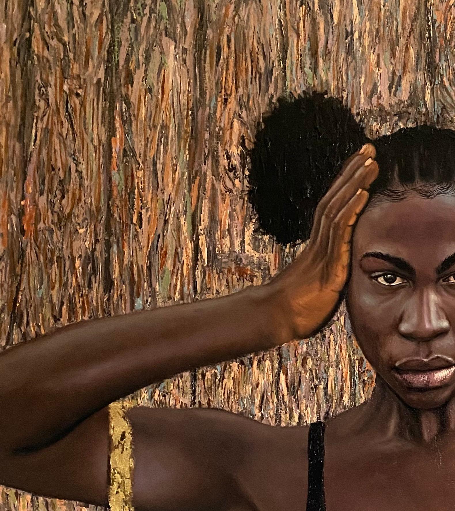 Look And Sanity (Beautiful Representation) - 21e siècle, Contemporain, Femmes - Painting de Abdulateef Salaudeen