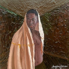 Homme voilé 2 -21e siècle, Contemporain Portrait figuratif Moderne