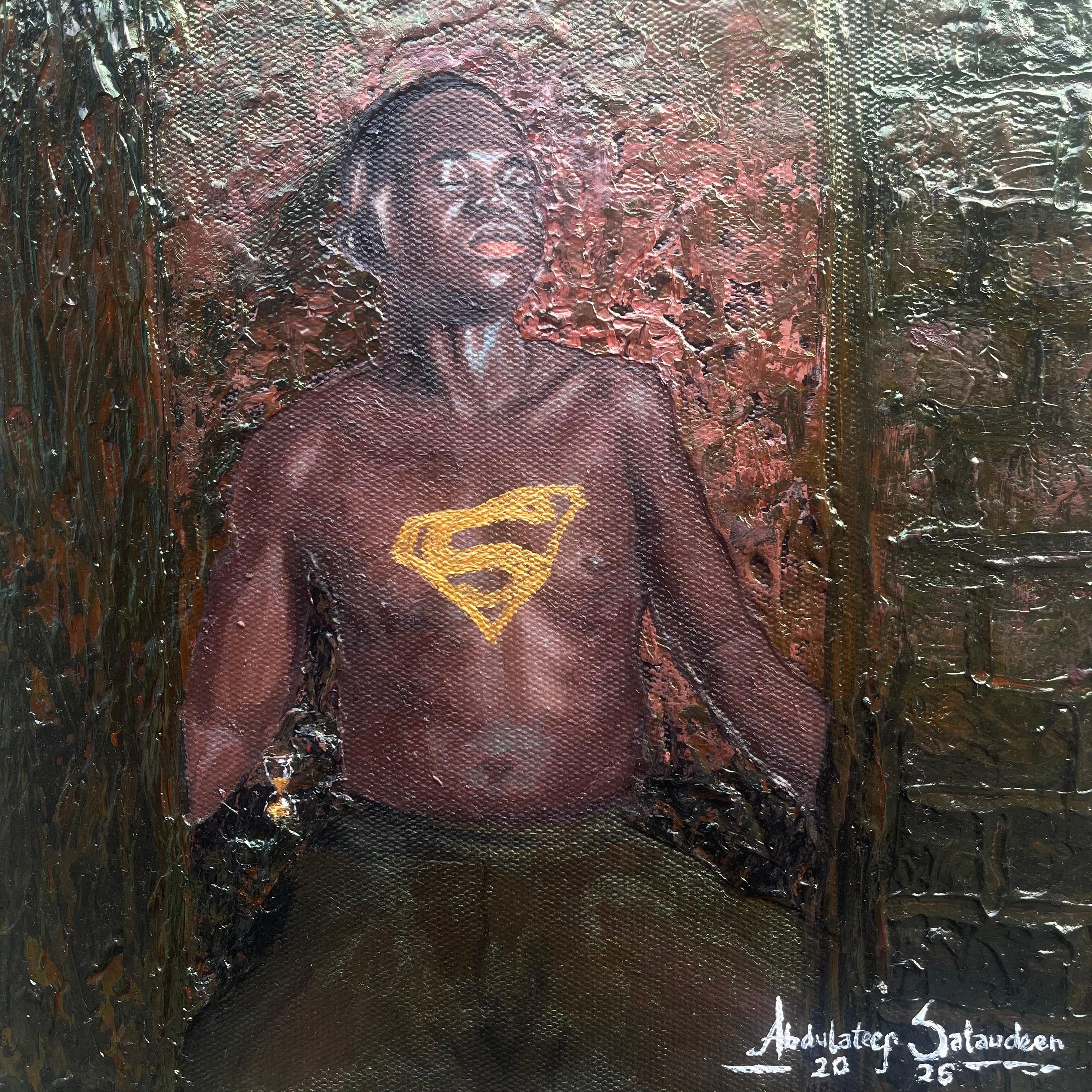 Abdulateef Salaudeen Nude Painting - Quiet Time -21st Century, Contemporary Figurative Portrait Modern