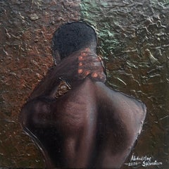 Weight of Unseen Struggle -21st Century, Contemporary Figurative Portrait Modern