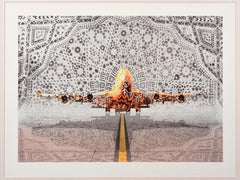 Used Abdulnasser Gharem, In Transit, Limited Edition, Silkscreen Diamond Dust, Art