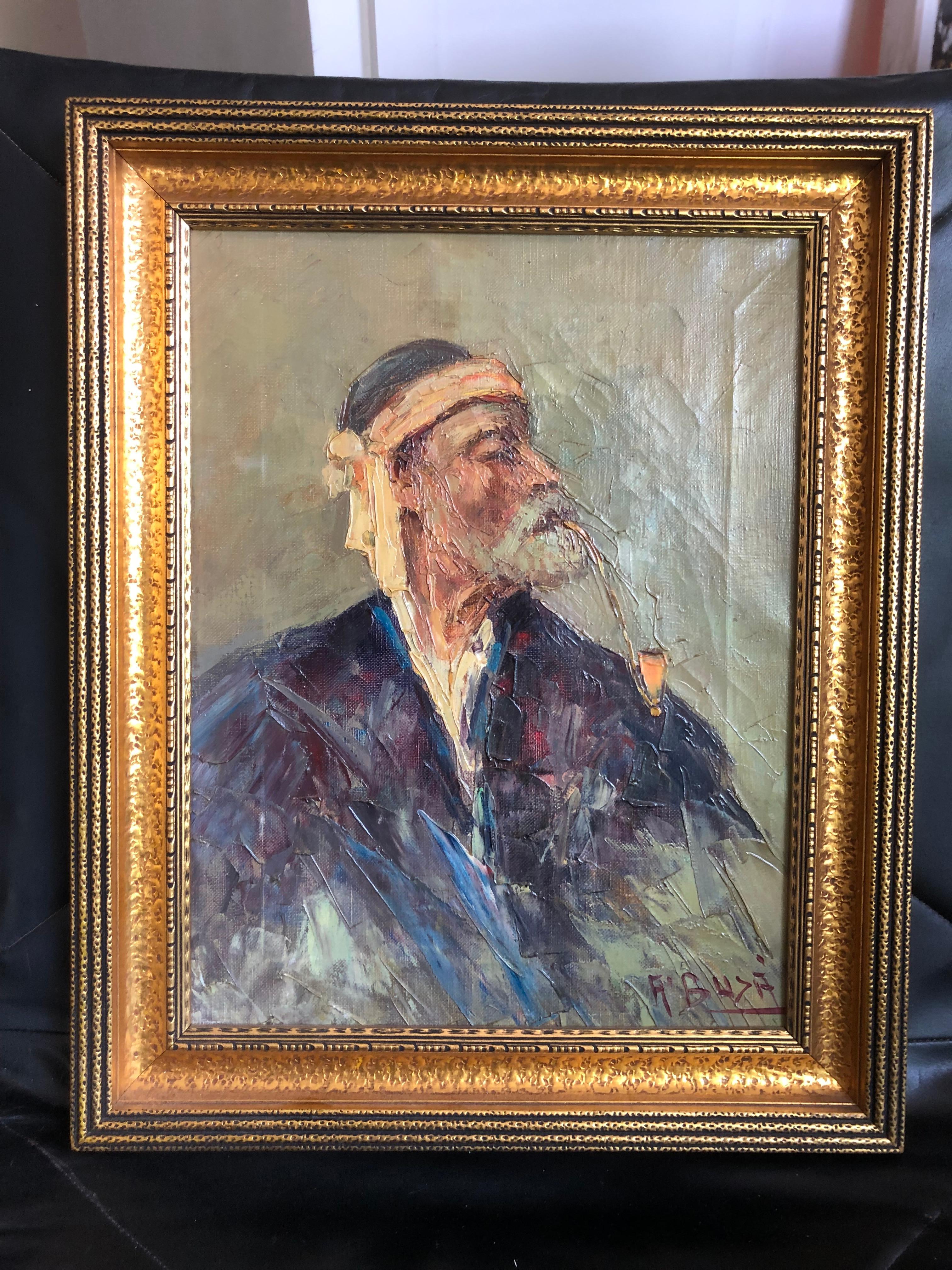 Abdurrahim Buza (albanese, 1905-1987), anni '40 circa, Il vecchio albanese, firmato 