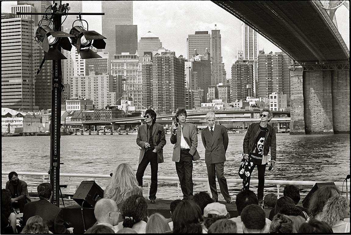 The Rolling Stones, Launch of "Bridges of Babylon" tour, NYC, August 18, 1997 - Photograph by Abe Frajndlich