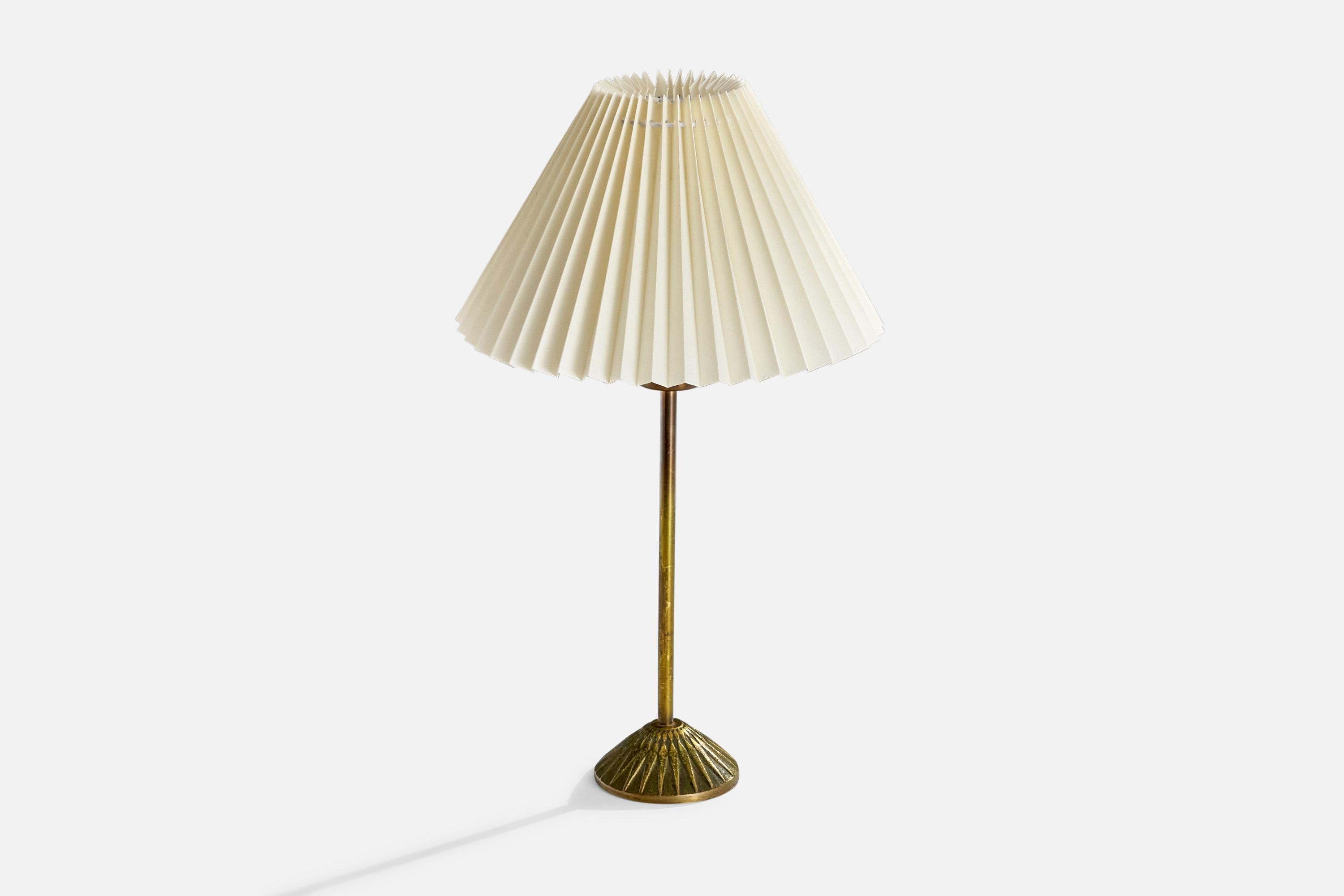 Mid-Century Modern ABEA, lampes de table, laiton, Suède, années 1950 en vente