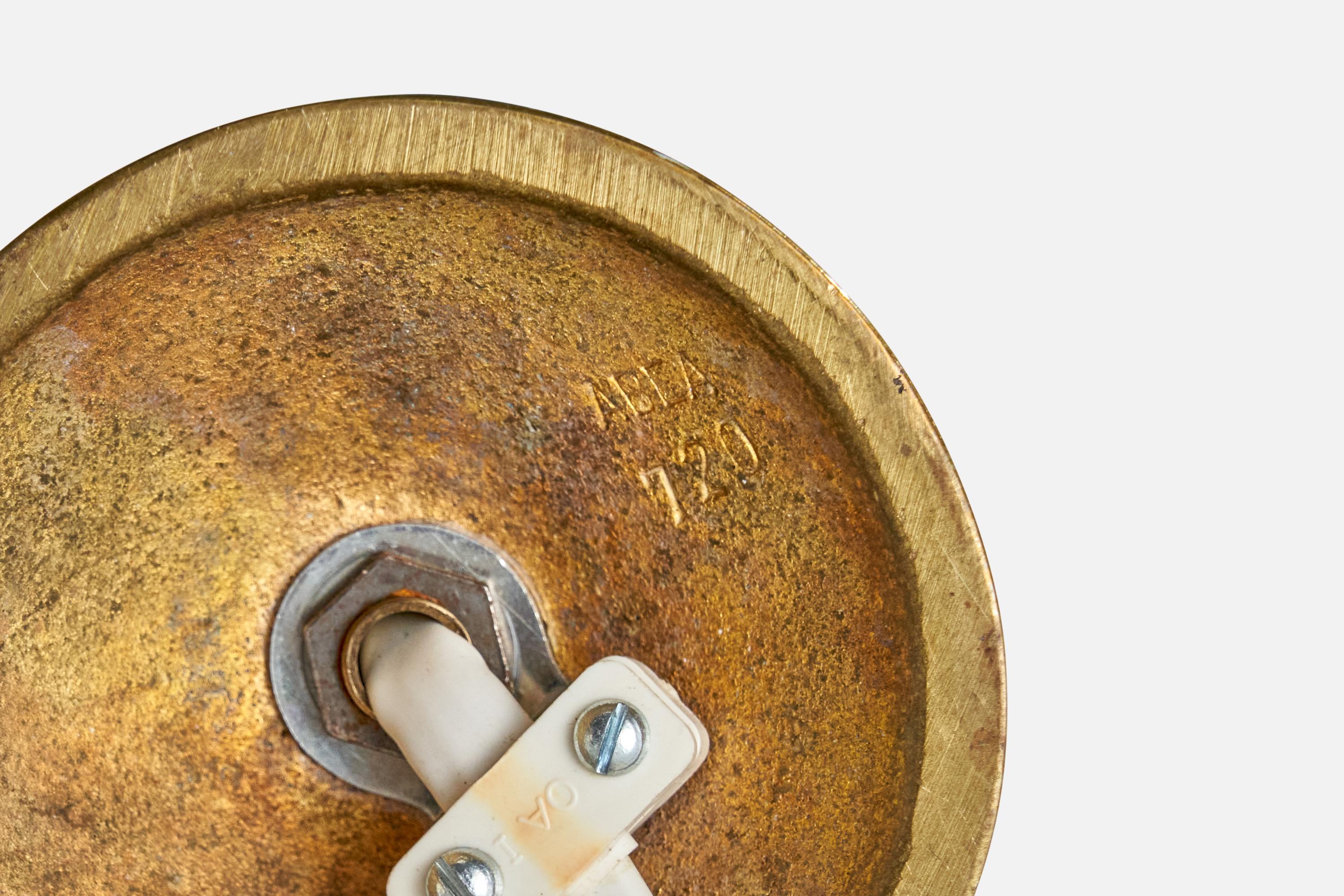 ABEA, lampes de table, laiton, Suède, années 1950 en vente 1