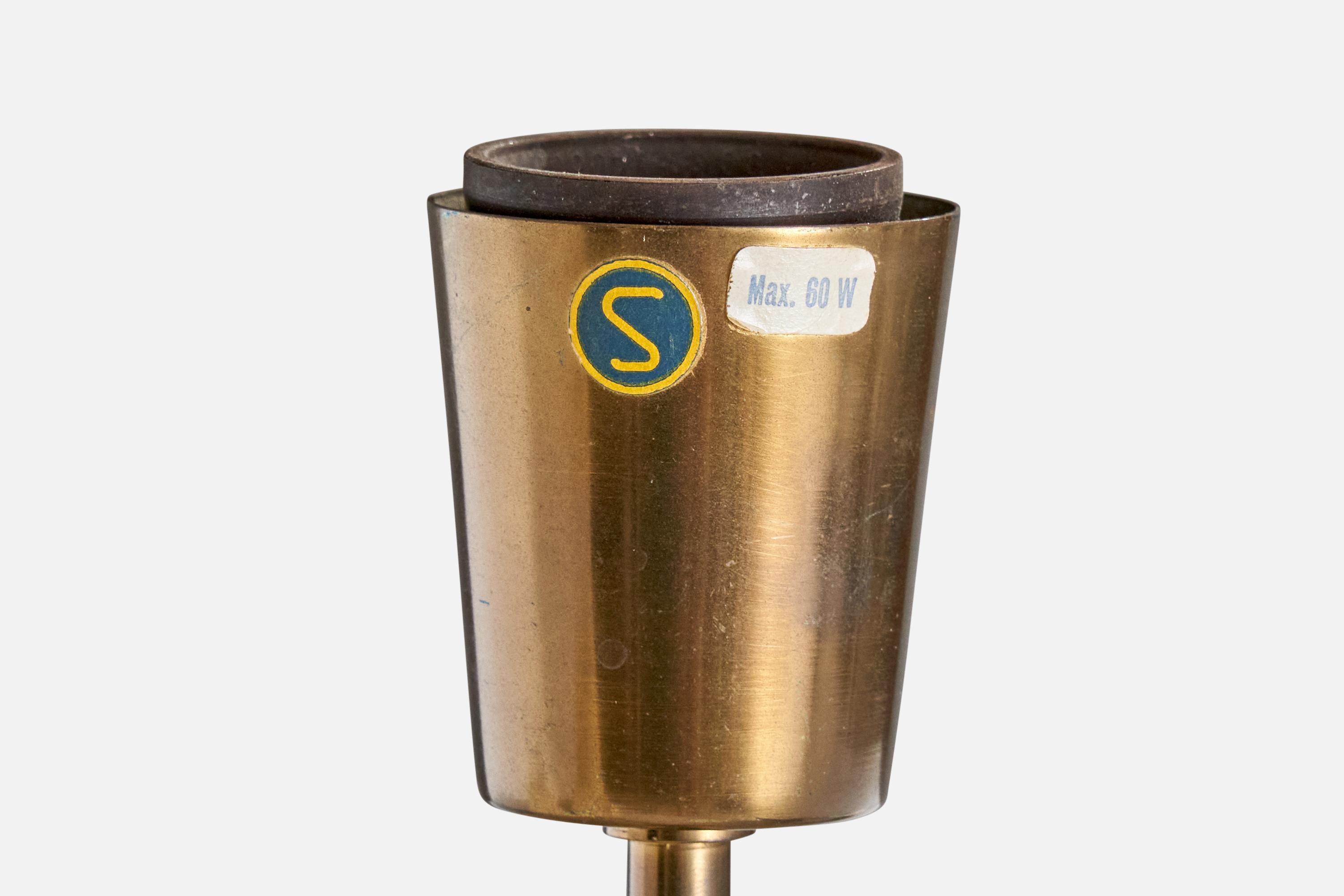ABEA, lampes de table, laiton, Suède, années 1950 en vente 2