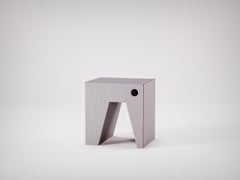 Abecedario Collection Concrete Side Table "M" by Studio Strato for Forma&Cemento