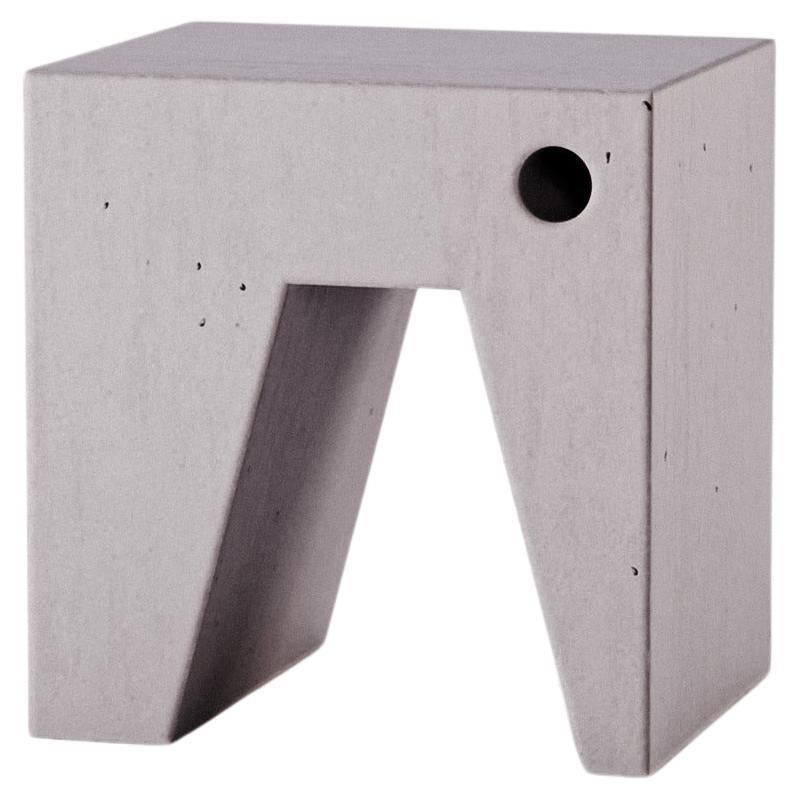 Abecedario Collection Concrete Side Table "M" by Studio Strato for Forma&Cemento For Sale