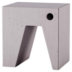 Abecedario Collection Concrete Side Table "M" by Studio Strato for Forma&Cemento